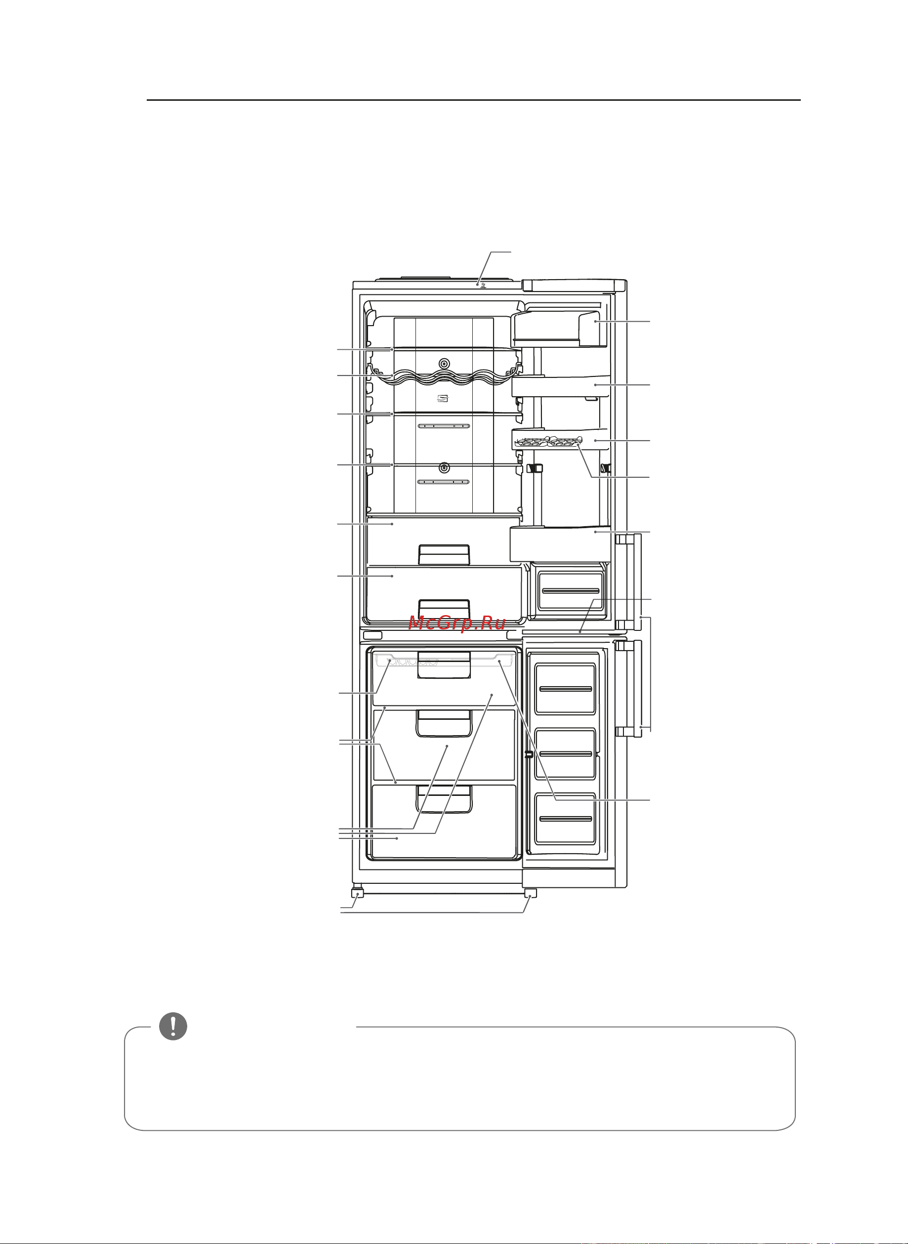 LG GA-B489SBKZ [10/32] Основные части холодильника