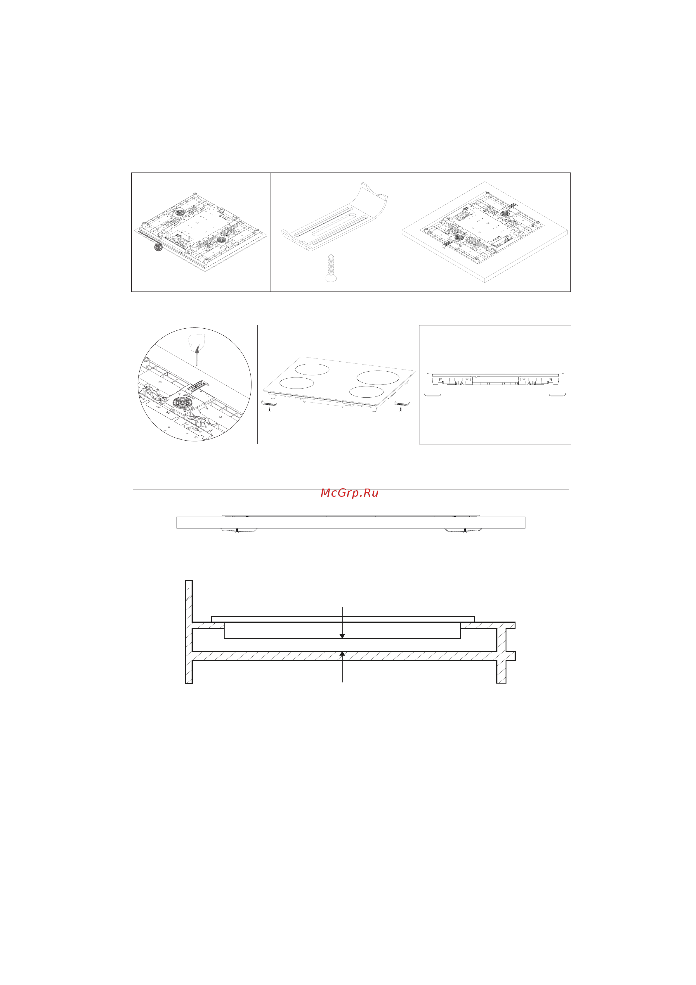 DEXP T1M4GT [7/14] Монтаж плиты