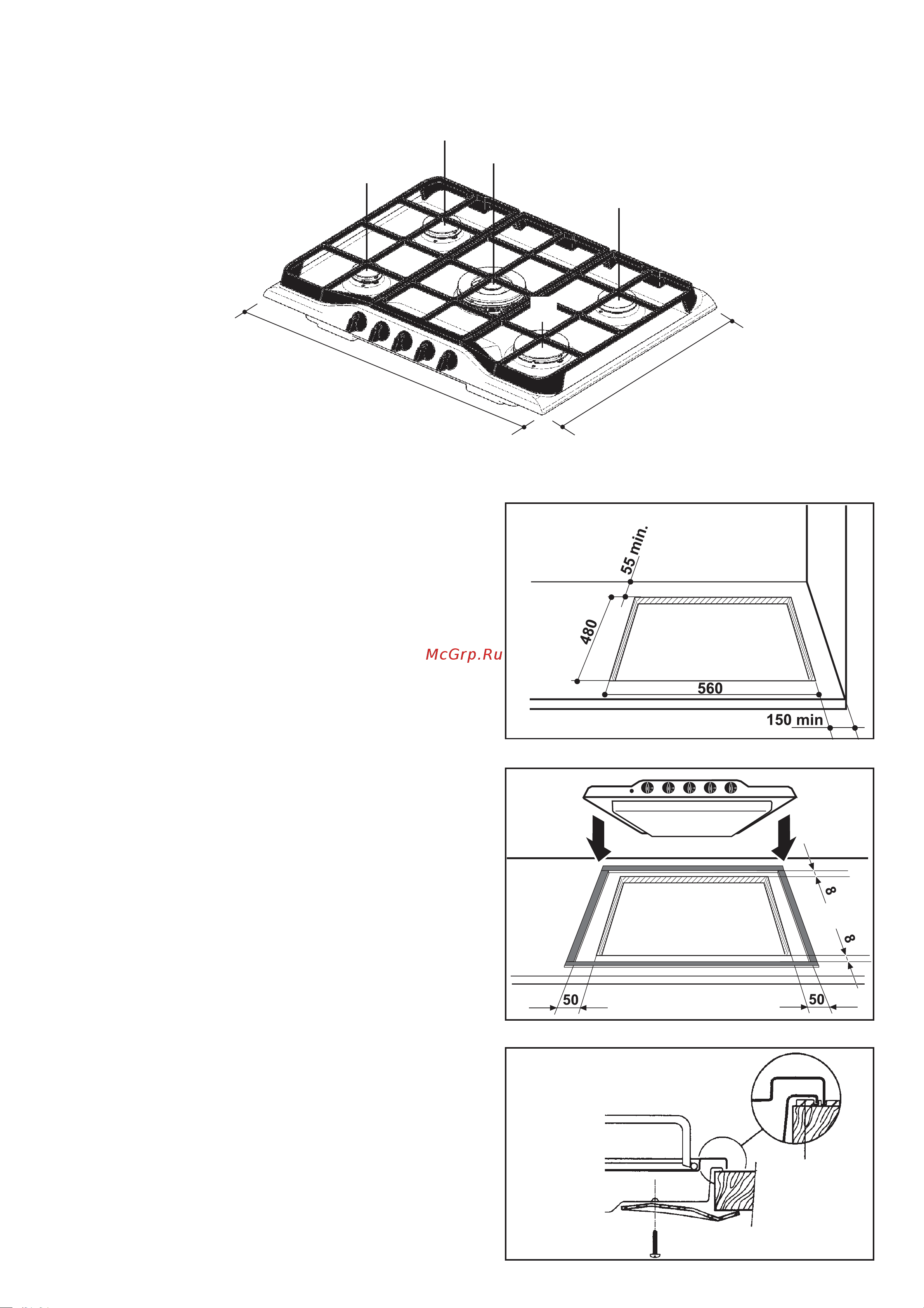 Electrolux EHG 7762 X [11/13] Встраивание
