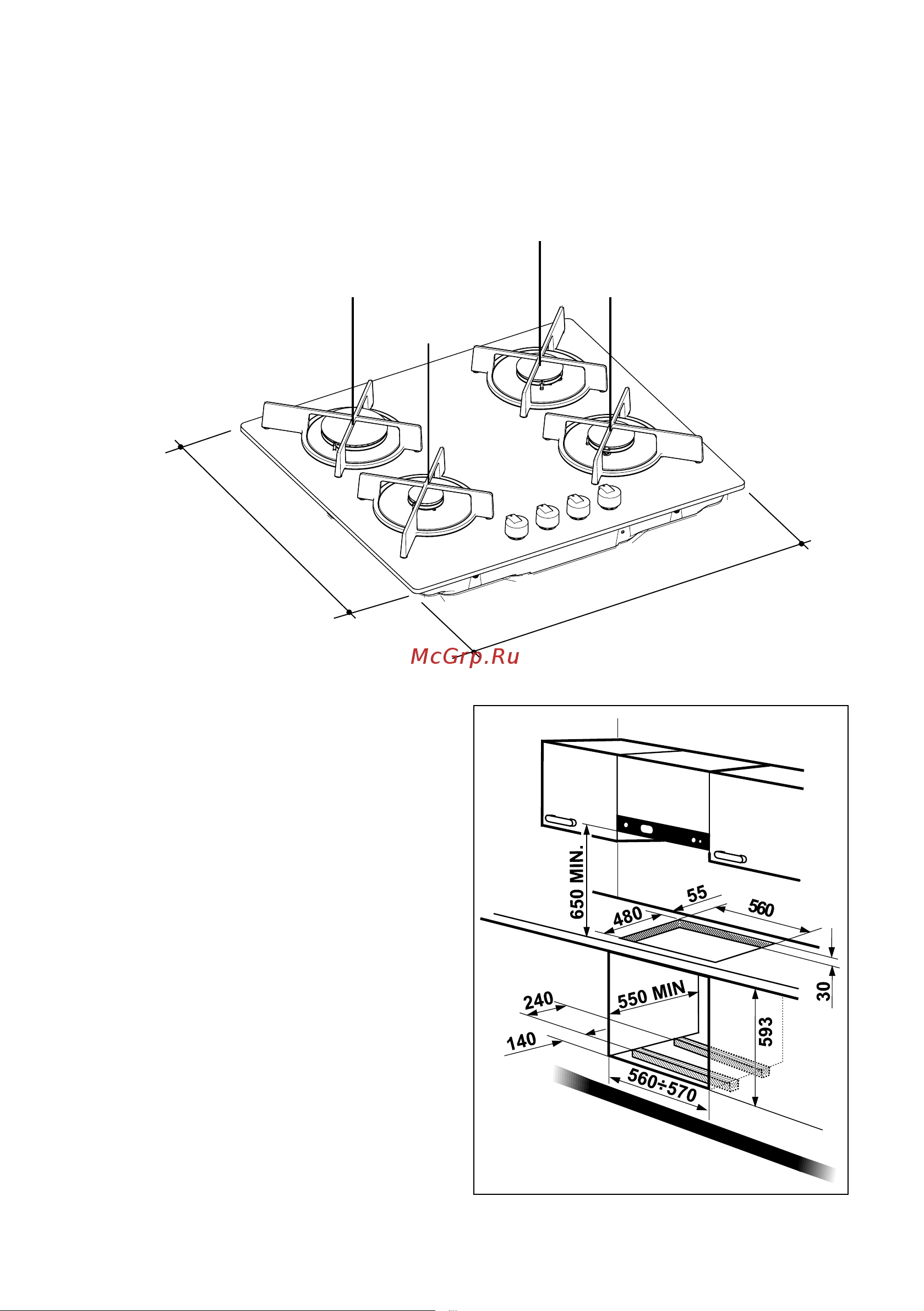 Electrolux EHT 60435 R [20/24] Встраивание
