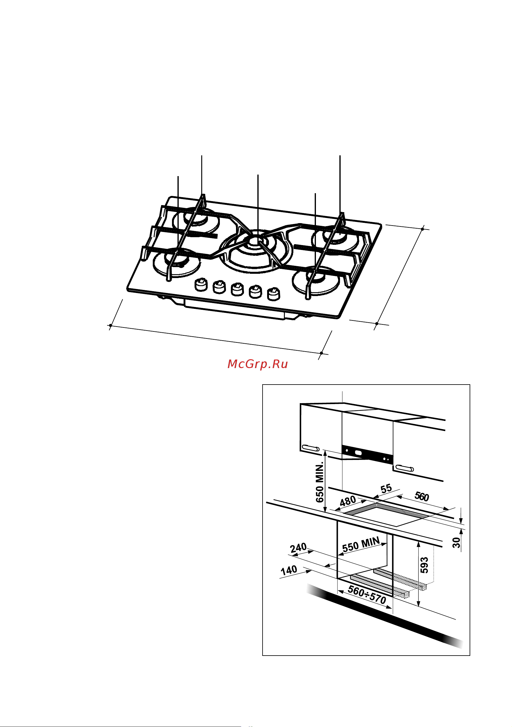 Electrolux EHT 70835 K [20/44] Встраивание