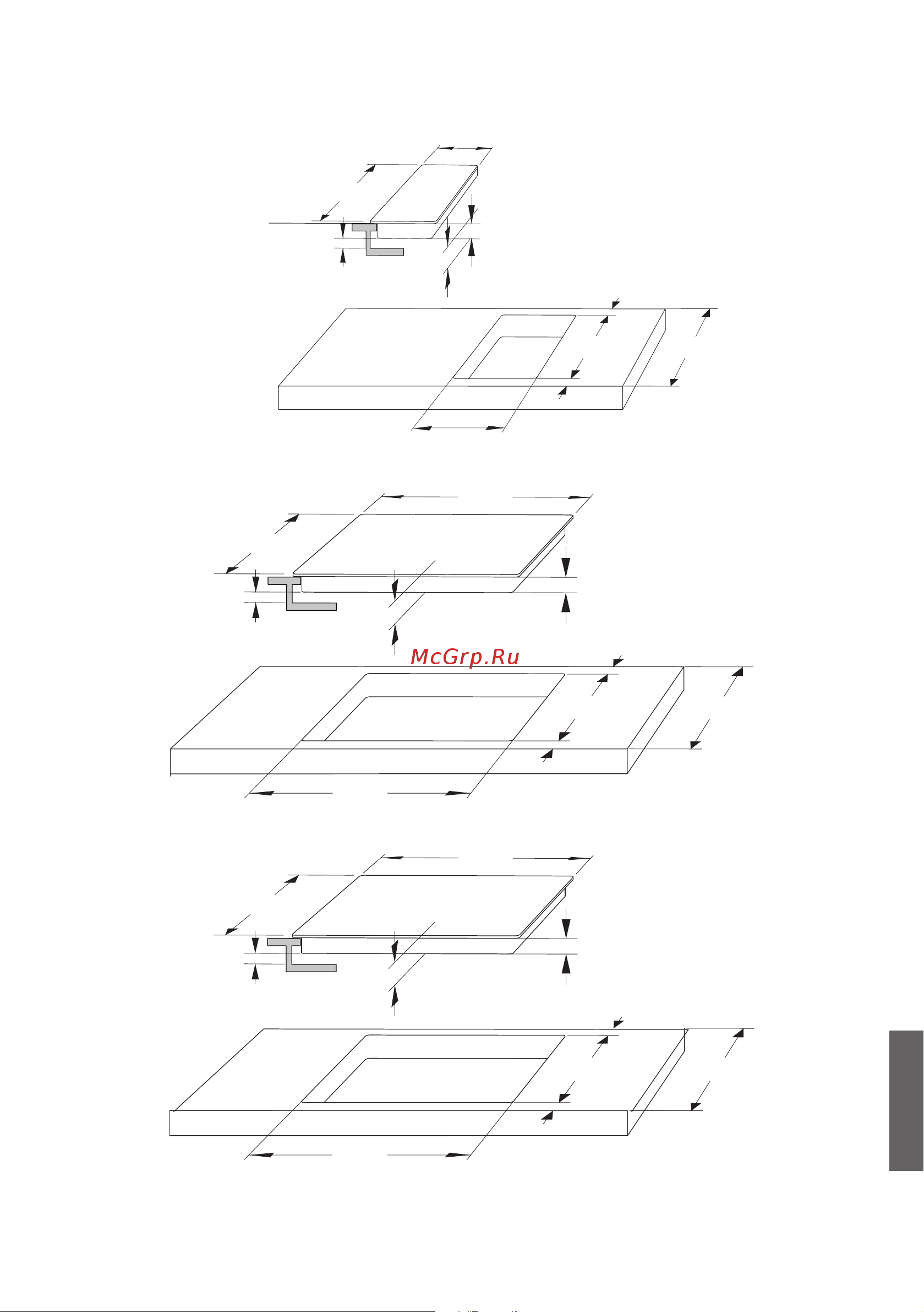 Gorenje ECT 641 WSC [27/40] Размеры монтажного проема