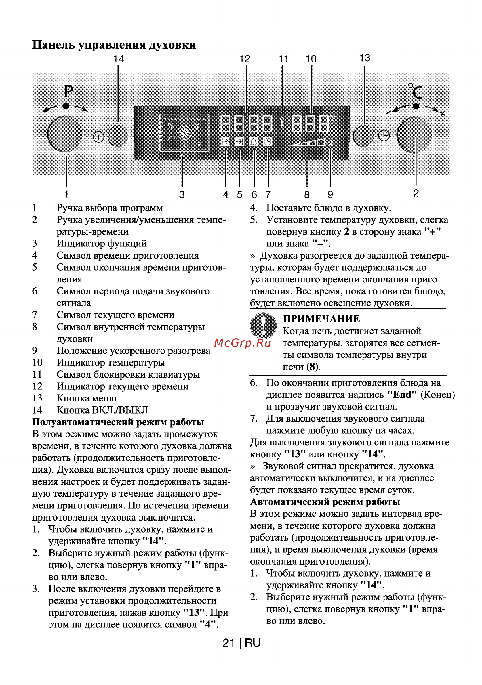 Beko OCM 25500 X Руководство по эксплуатации онлайн [21/30] 724762