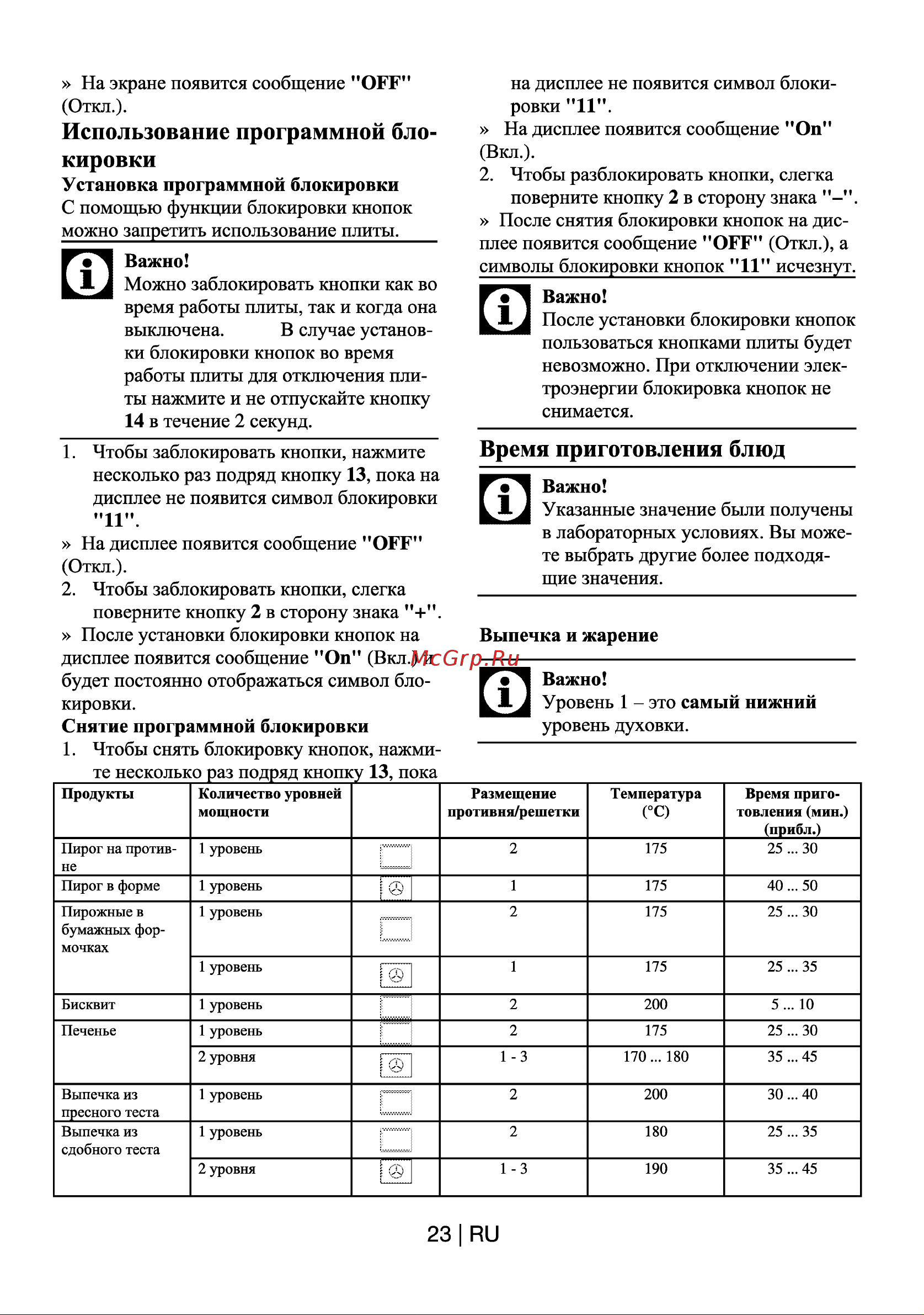 Beko OCM 25500 X Руководство по эксплуатации онлайн [23/30] 724762