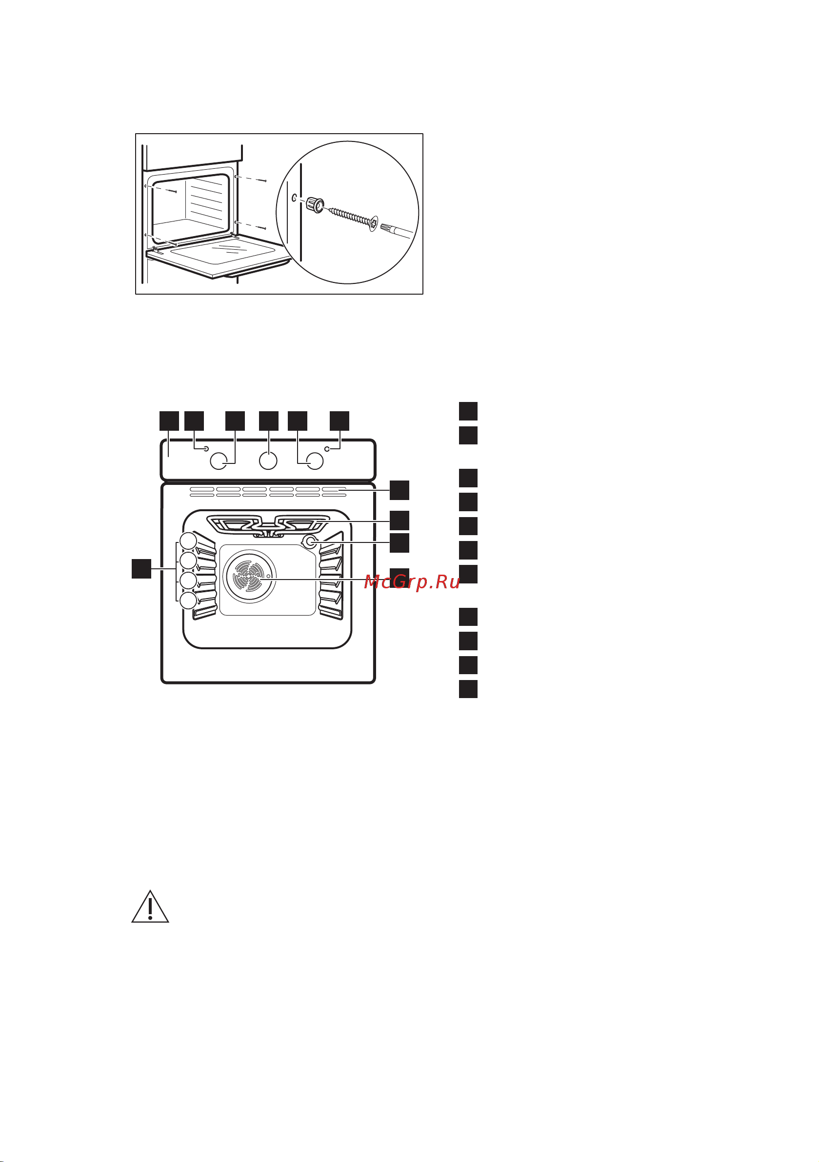 Electrolux EOB 2100 COX [9/28] Крепление духового шкафа к кухонной мебели