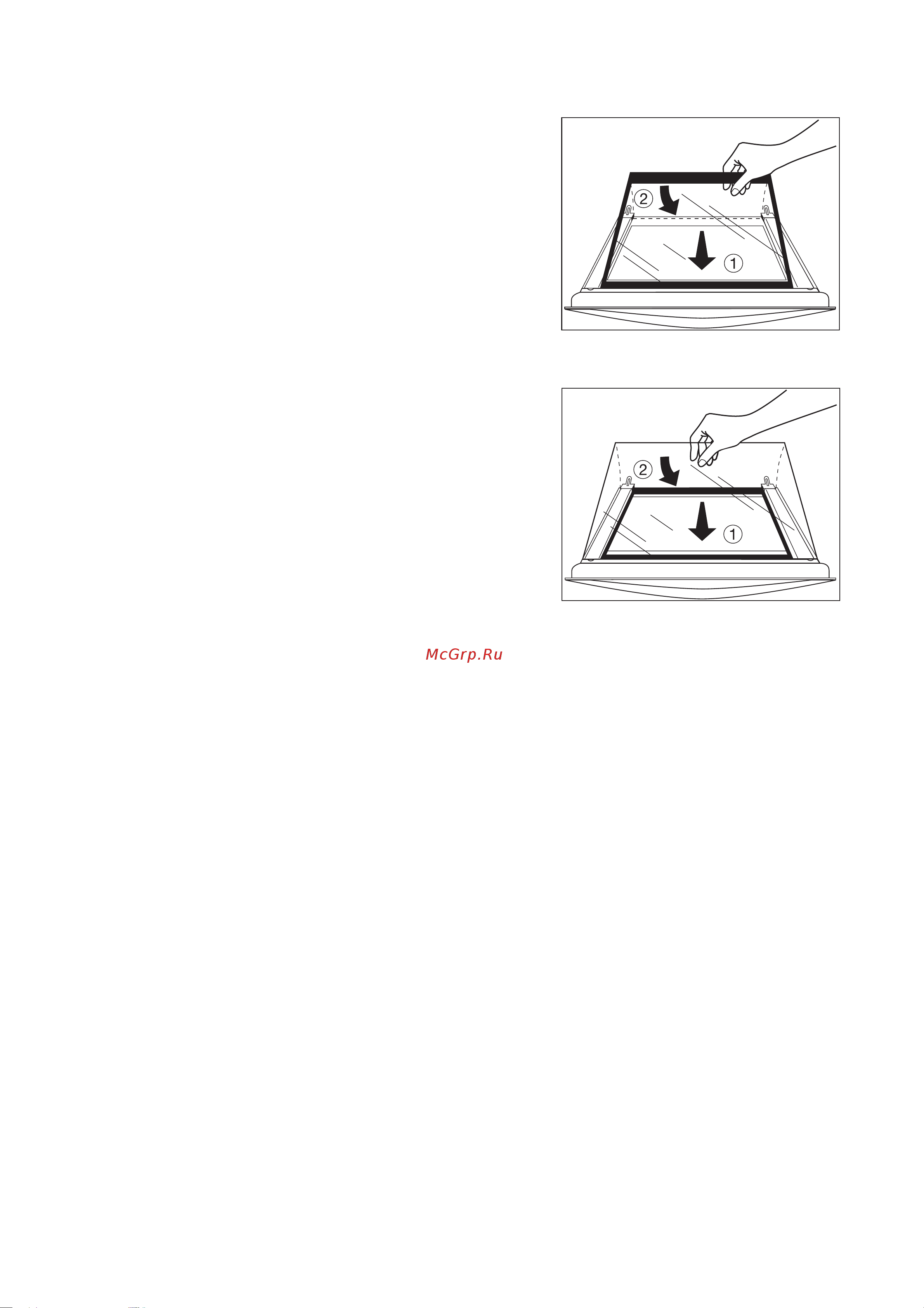 Electrolux EOC 6620 X [37/44] Âñòàâèòü âåðõíåå ñòåêëî äâåðöû