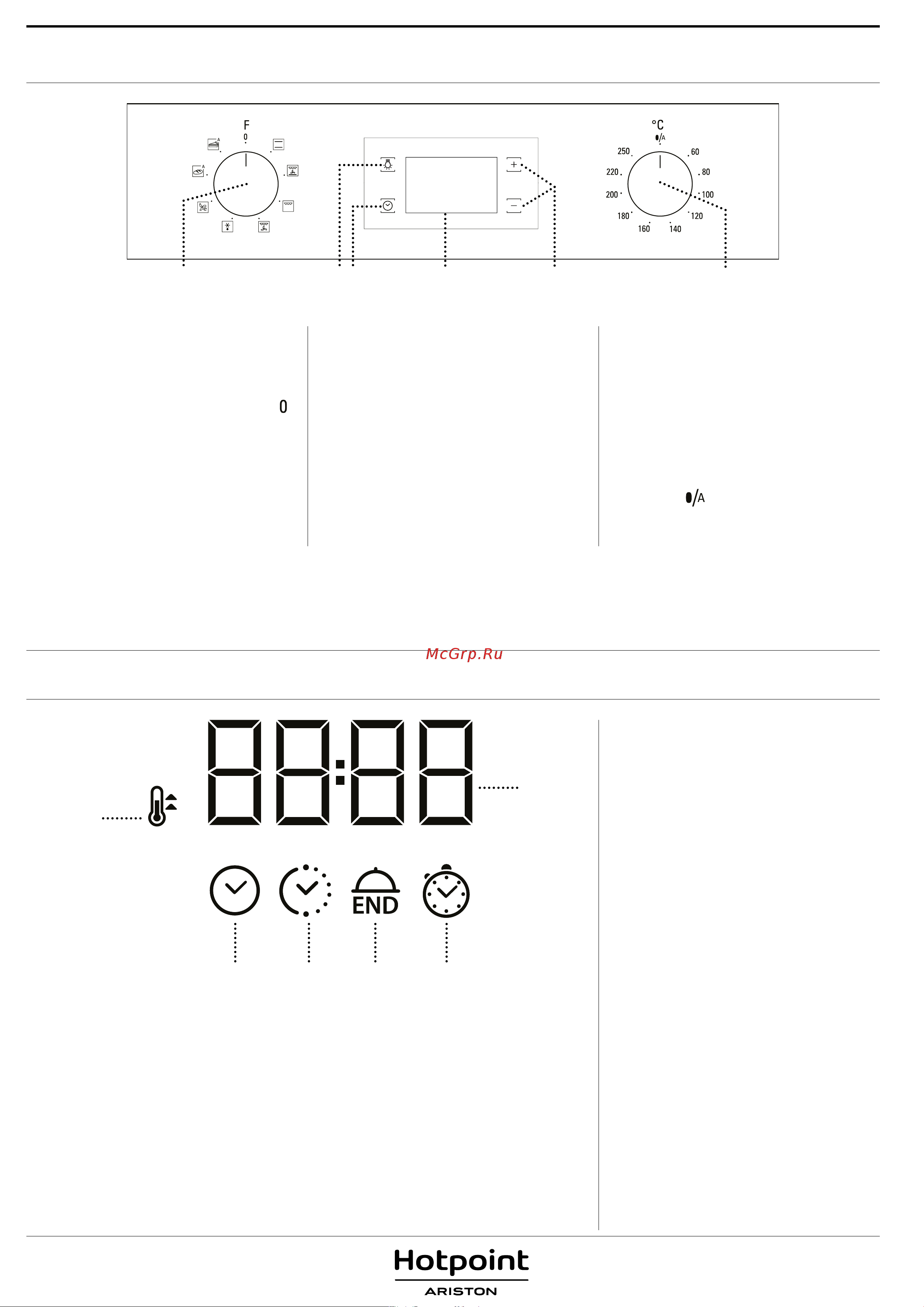 Hotpoint-Ariston FA3 544 C IX HA [8/30] Кнопки регулировки
