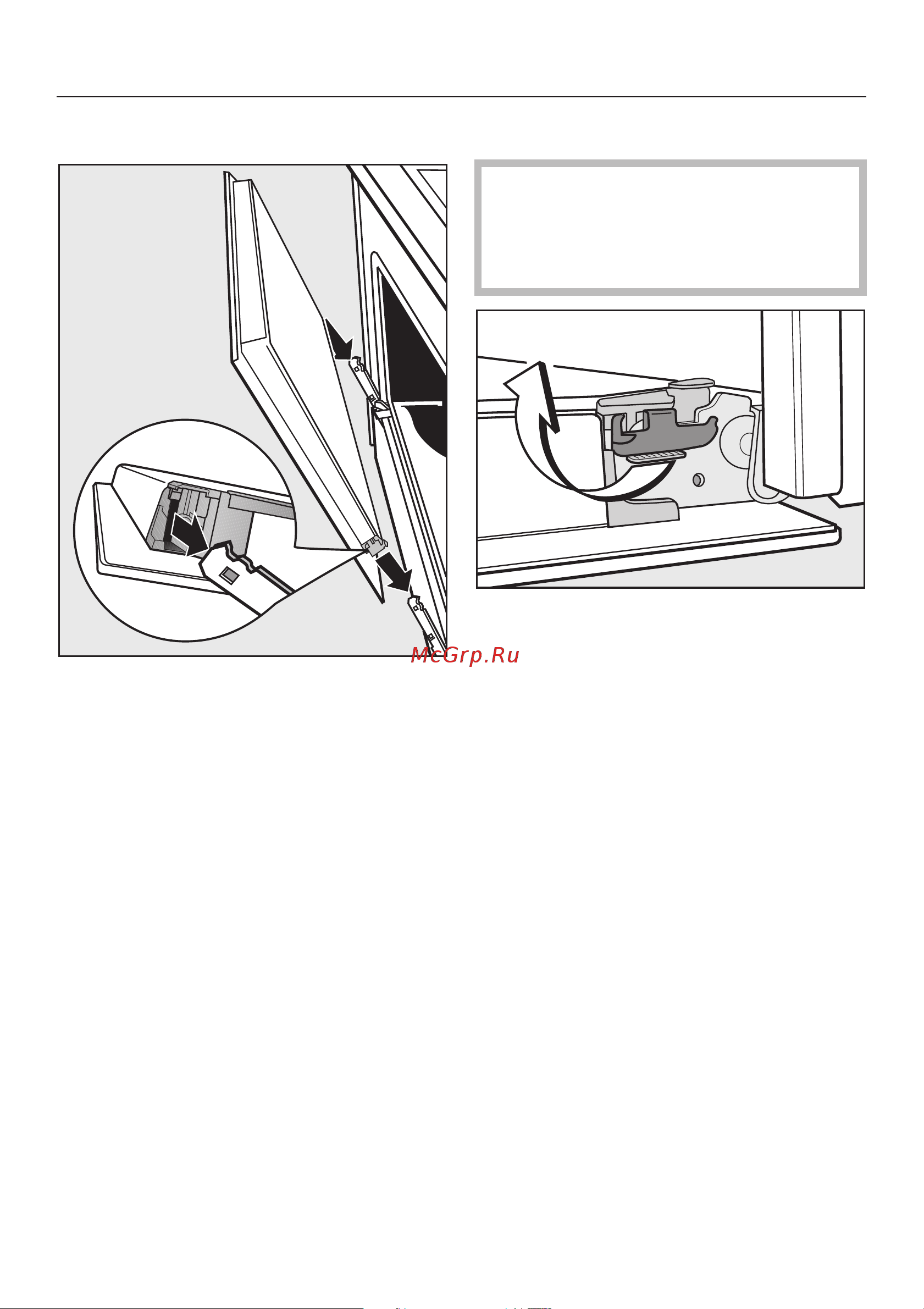 Miele H 2661 B [80/100] Ìîíòàæ äâåðöû 80