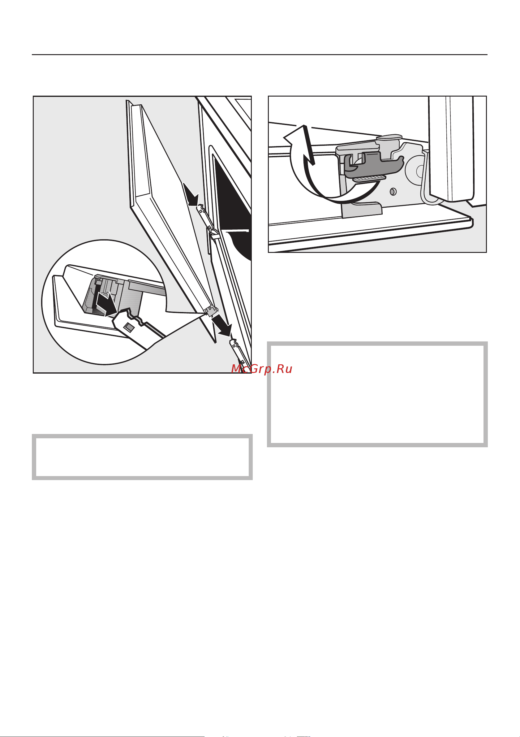 Miele H 5240 B [58/76] Óñòàíîâêà äâåðöû 58
