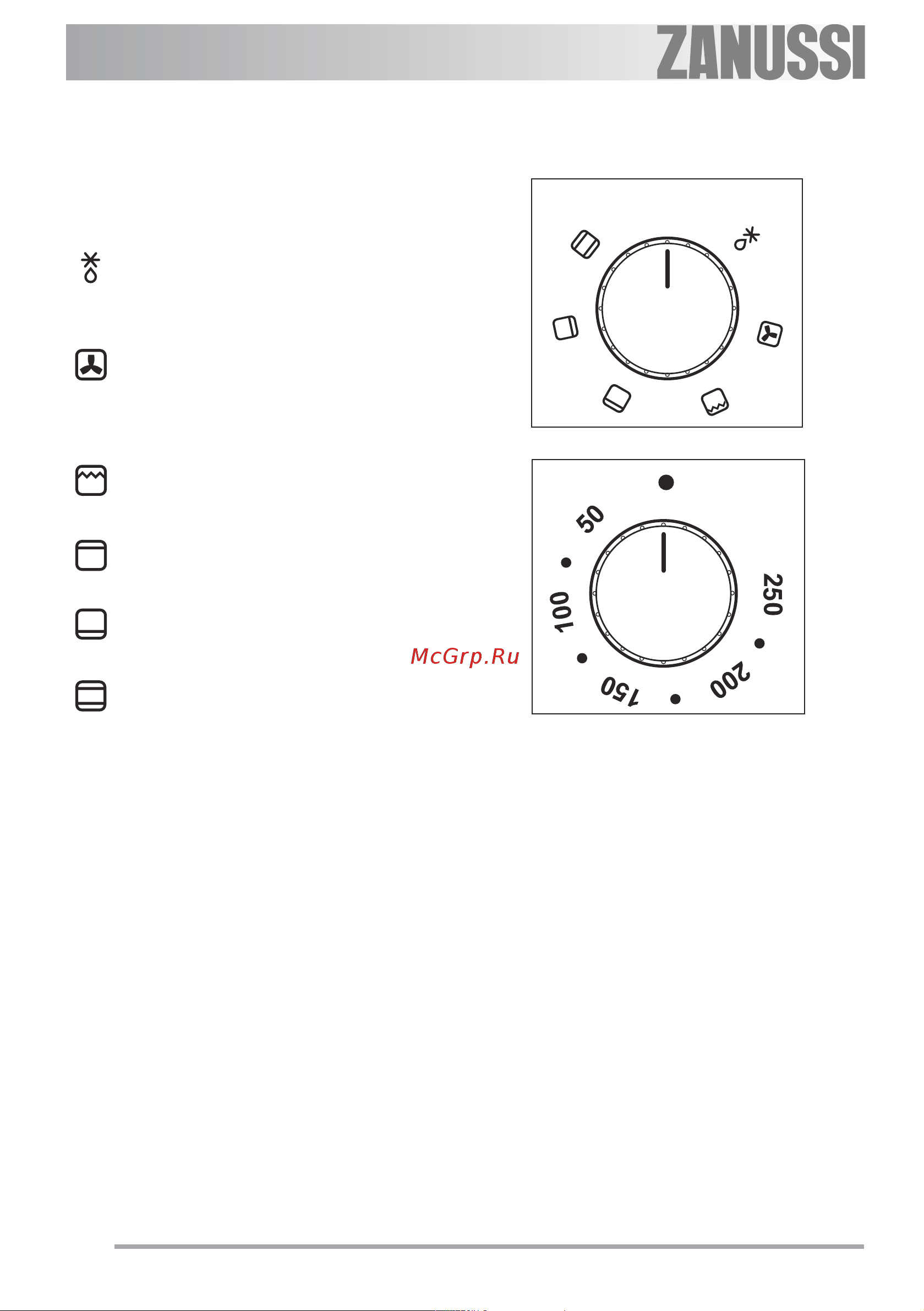 Zanussi ZOU 261 X [8/32] Ручка выбора режима духового шкафа