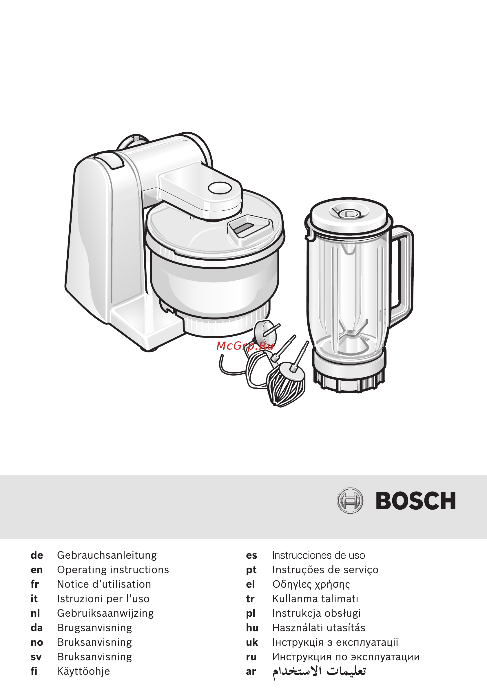 Bosch MUM 4409 Руководство по эксплуатации онлайн