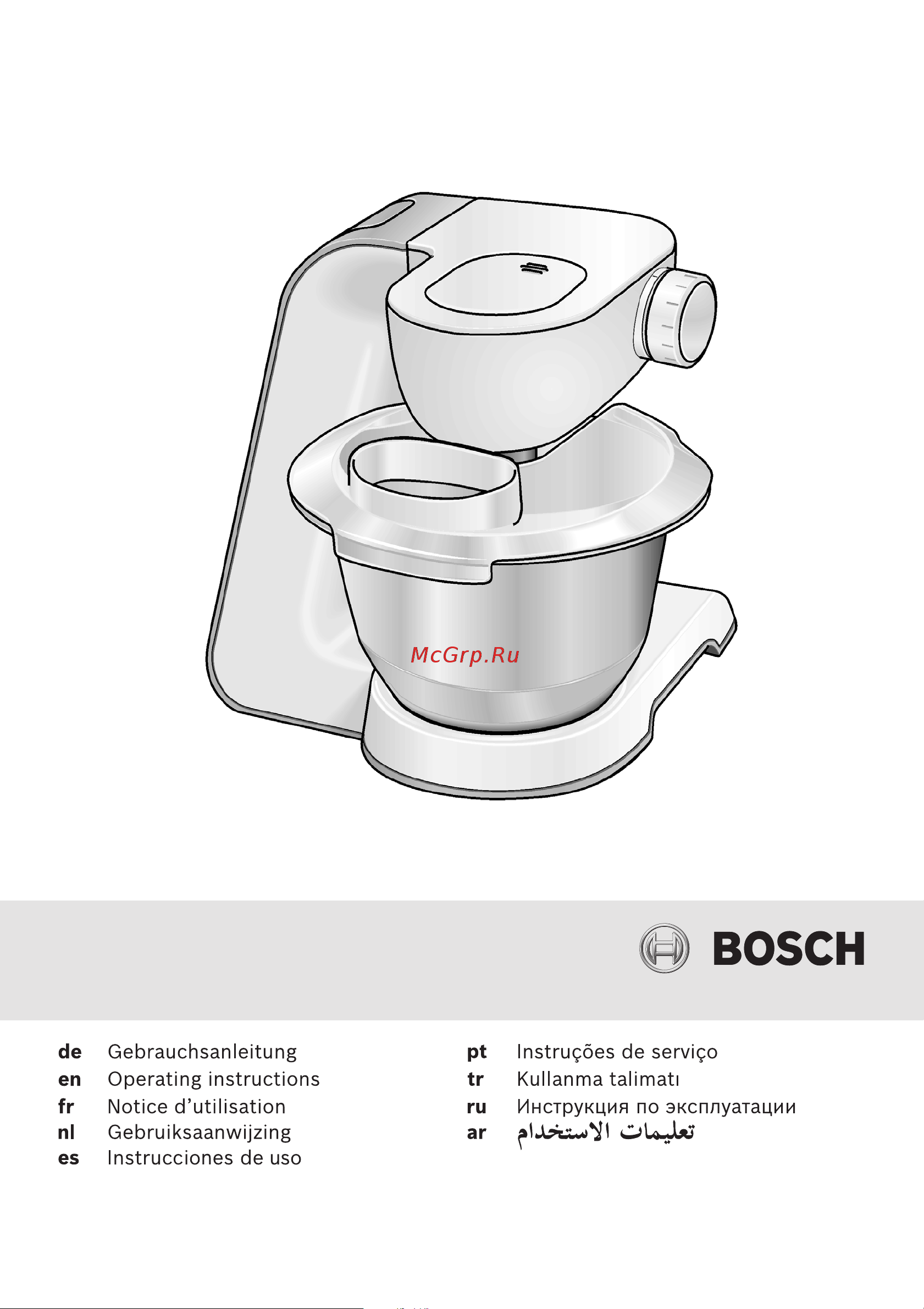 Bosch MUM 54W41 Руководство по эксплуатации онлайн