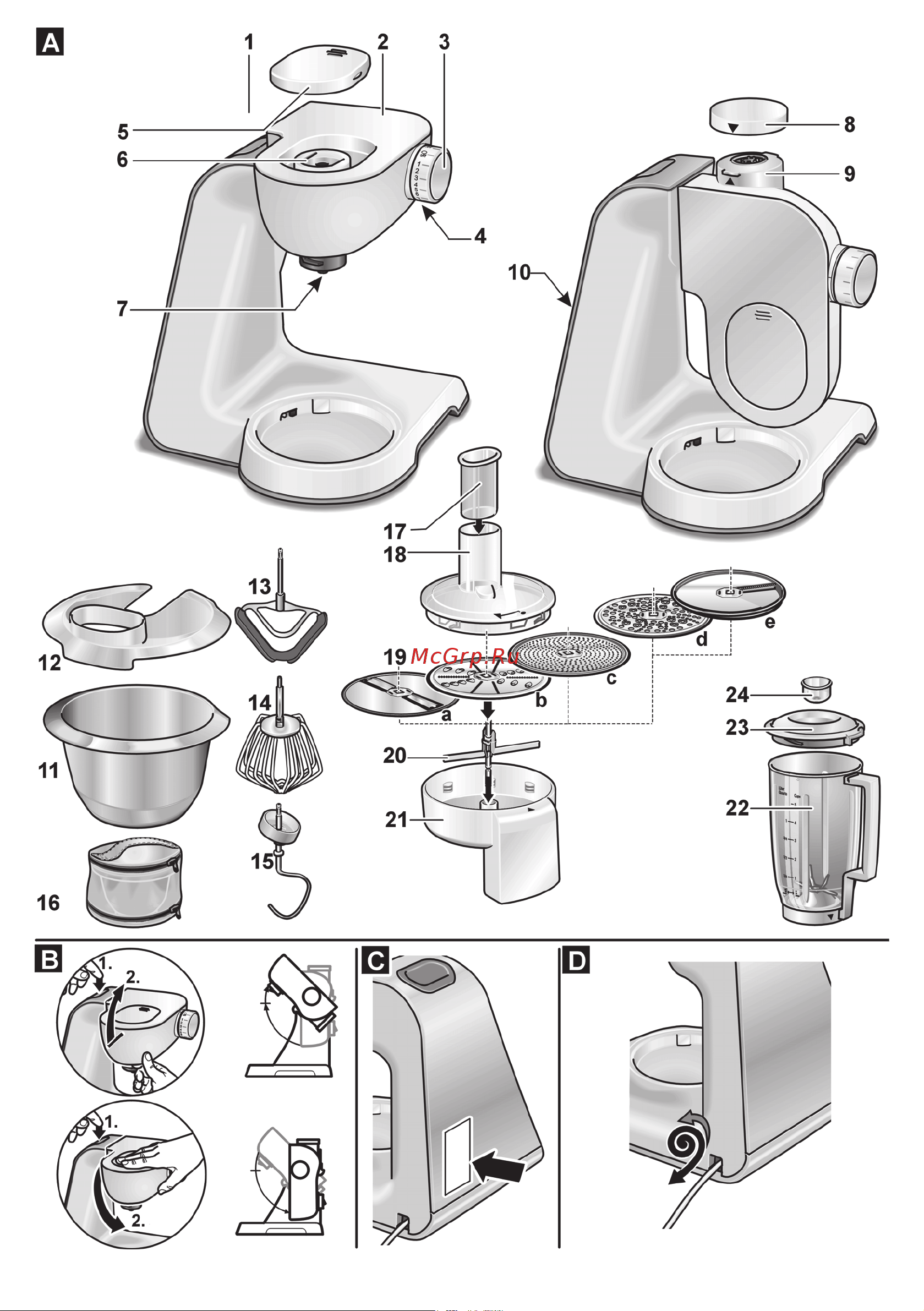 Bosch MUM 57B22 Руководство по эксплуатации онлайн [23/26] 726701