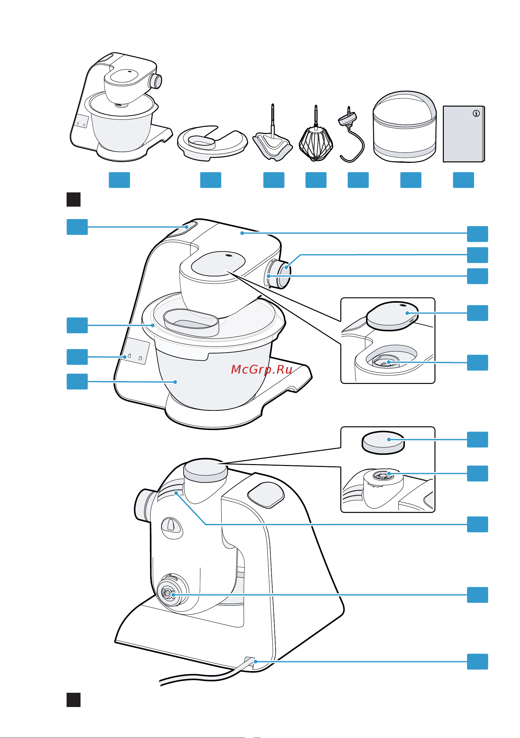 Bosch MUM 5XW40 Руководство по эксплуатации онлайн [2/32] 726726