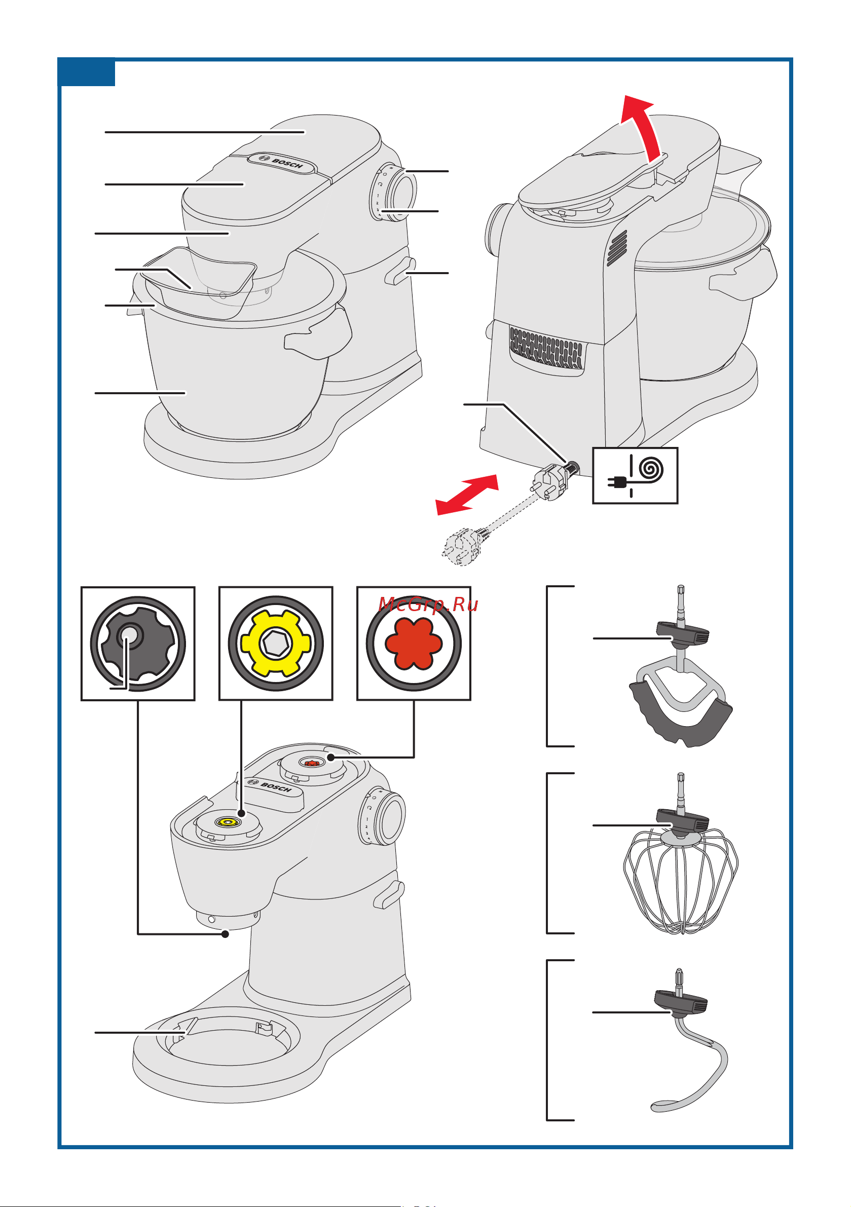 Bosch MUM 9A66R00 Руководство по эксплуатации онлайн [2/23] 726730