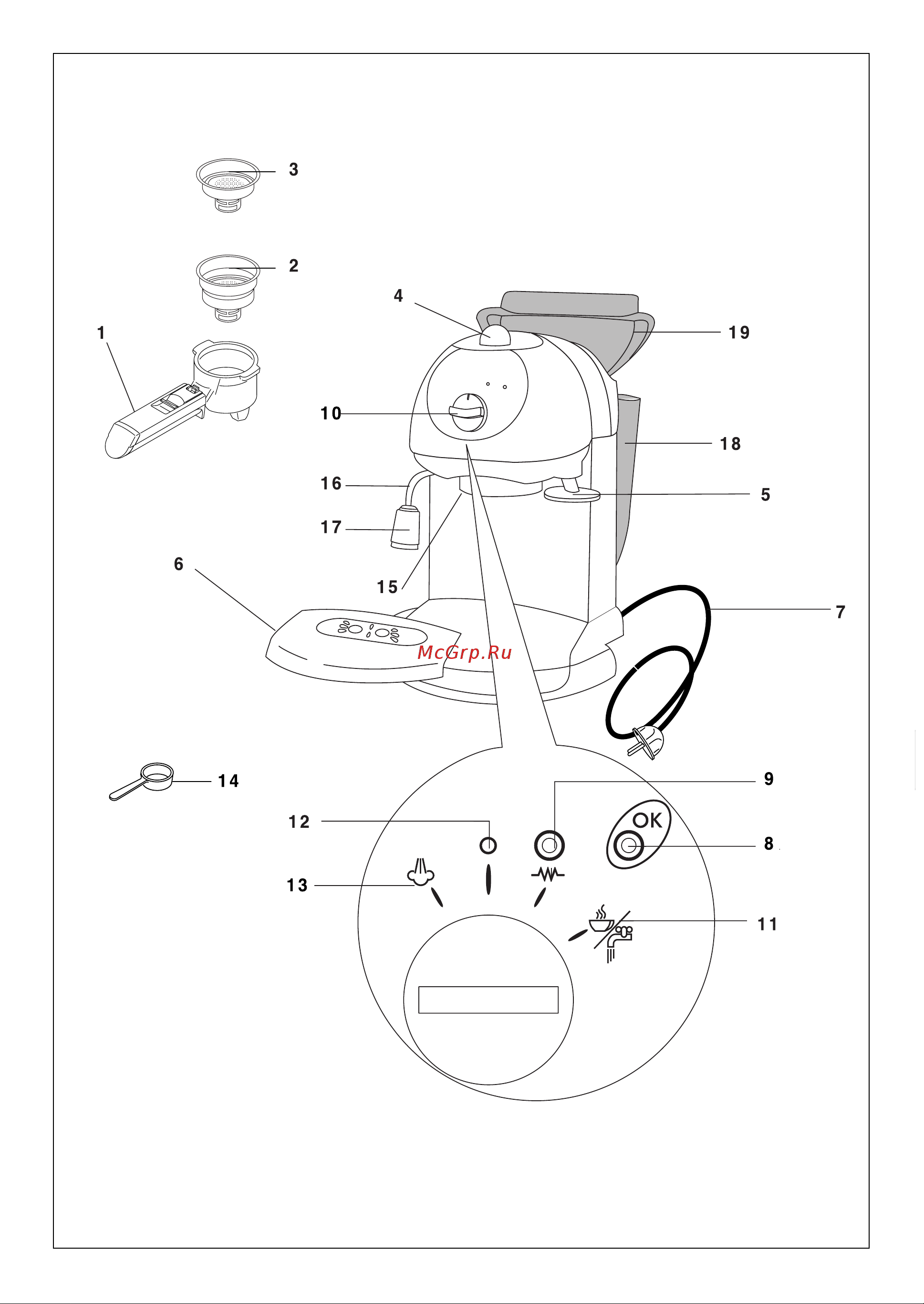 Delonghi EC 200(CD)(CD.B) Руководство по эксплуатации онлайн [2/9] 726915