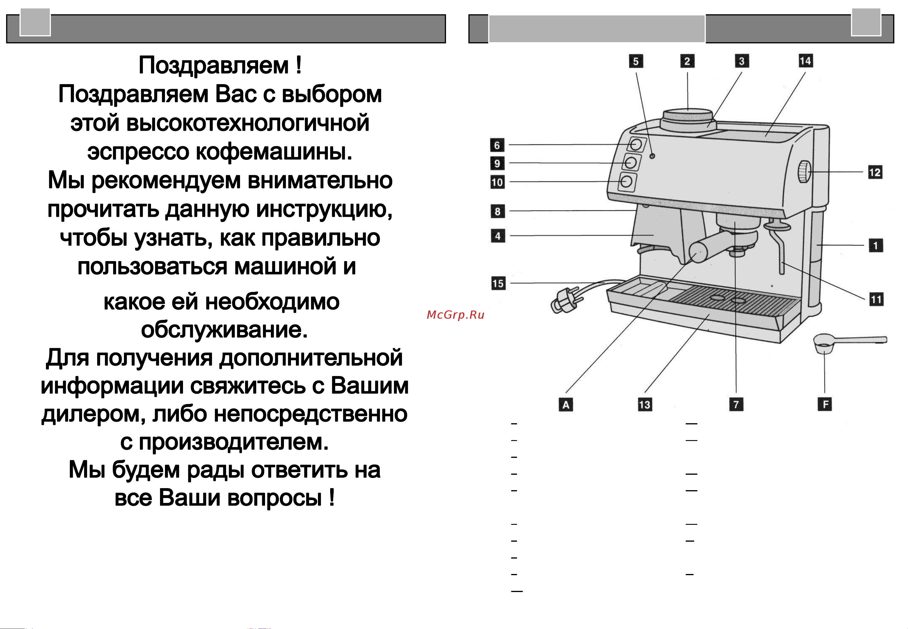 Saeco Magic Cappuccino Combi Plus Руководство по эксплуатации онлайн [2/8] 727033