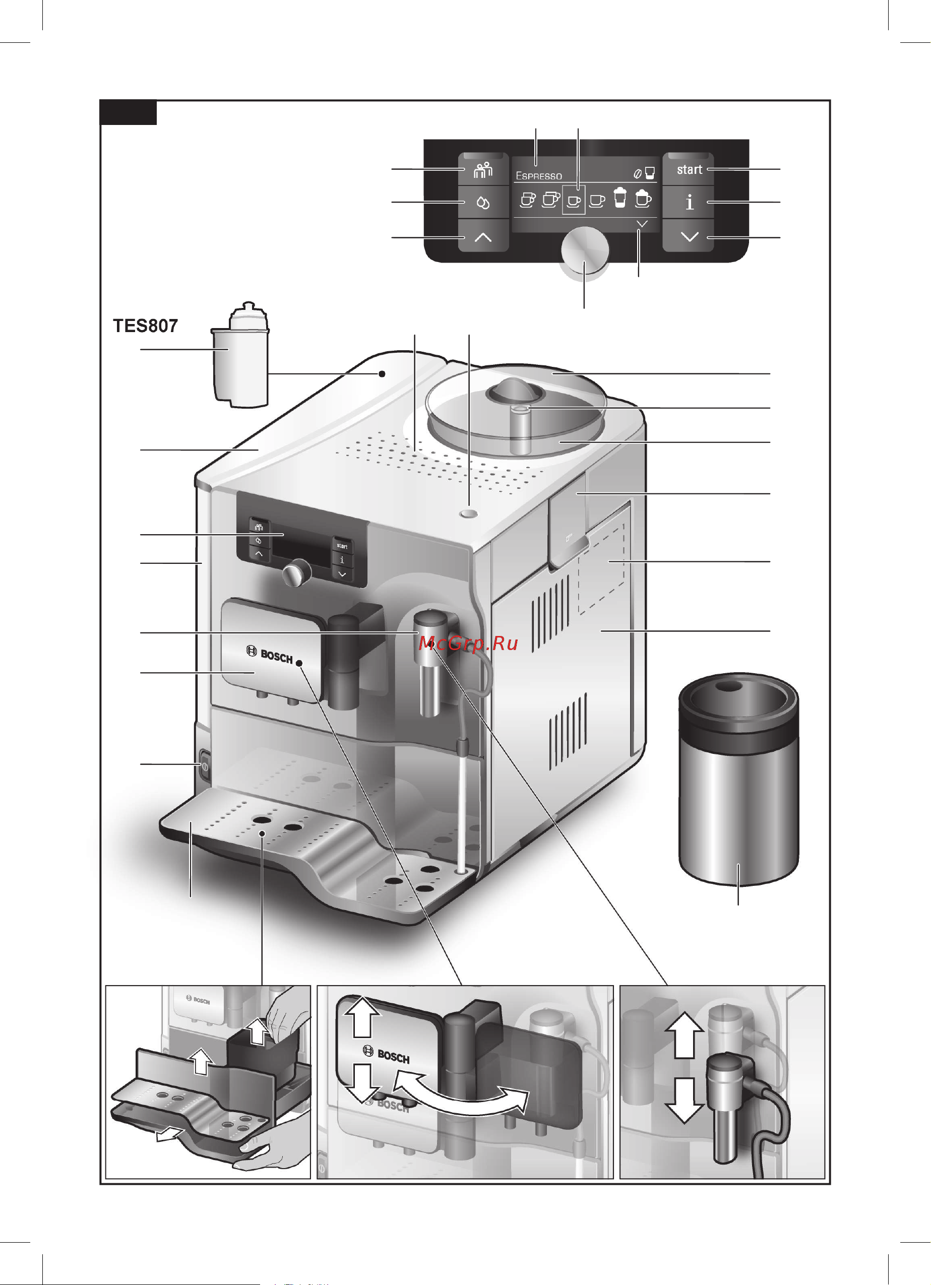 Bosch TES 80721 RW Руководство по эксплуатации онлайн [3/168] 727081