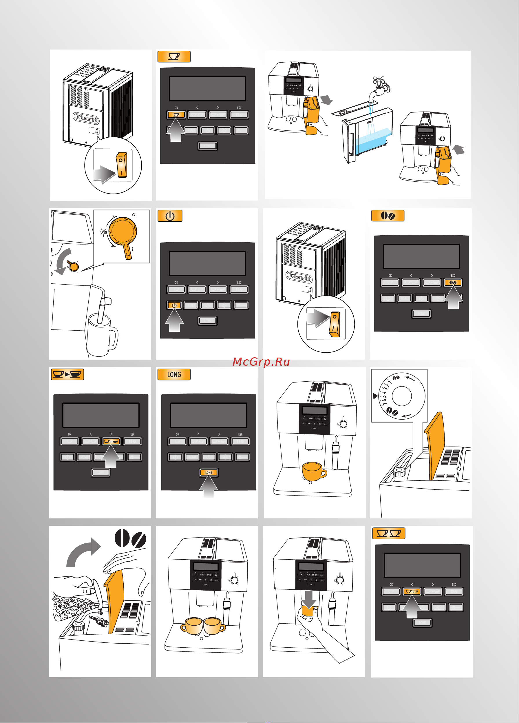 Delonghi ESAM 04.320 Magnifica Руководство по эксплуатации онлайн [3/19] 727104