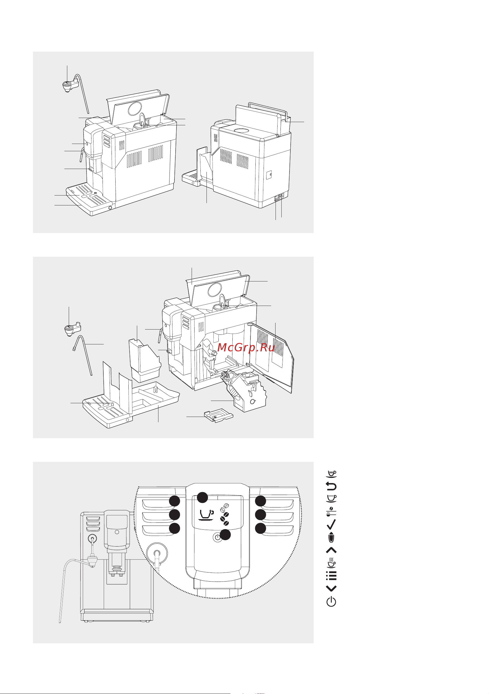 Gaggia Anima Deluxe [6/27] Кнопки управления и дисплей