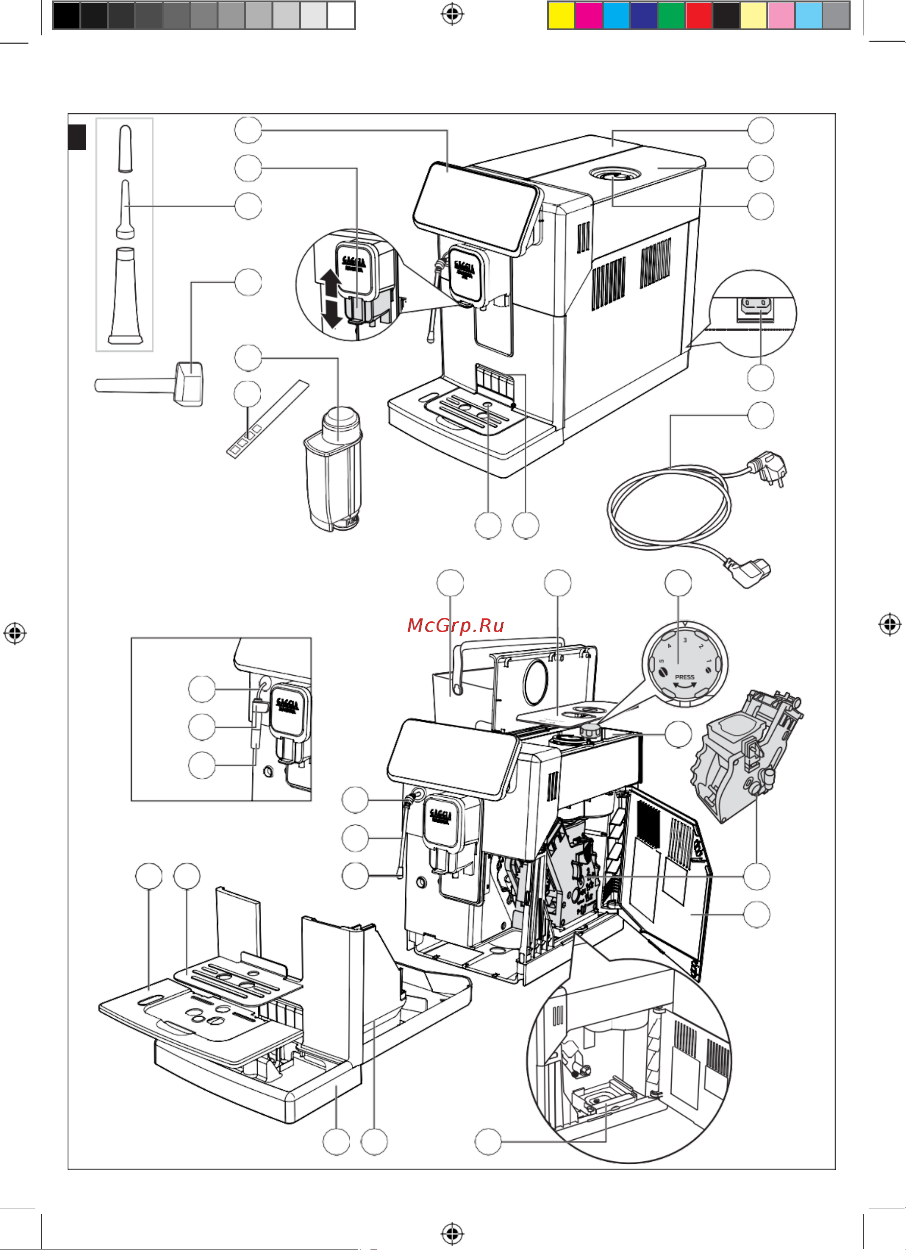 Gaggia Magenta Plus Руководство по эксплуатации онлайн [2/33] 727130