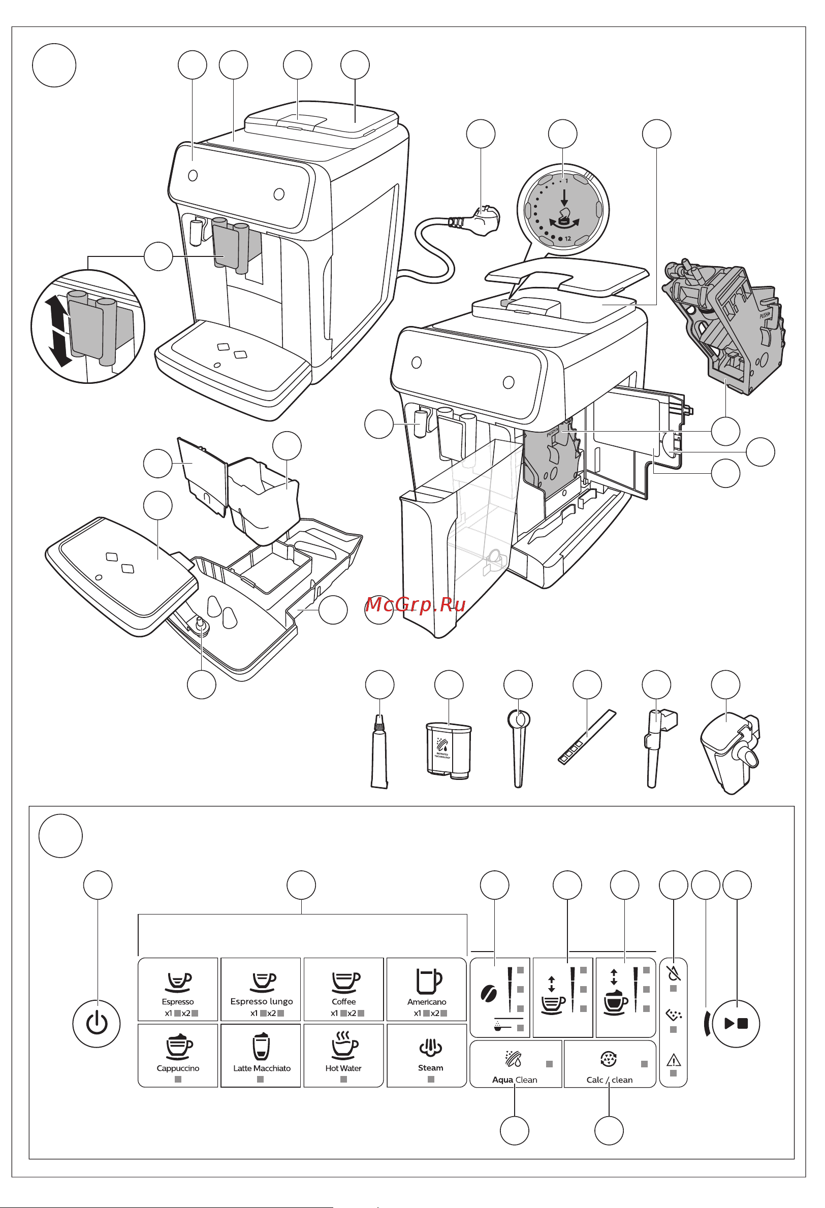 Philips EP2020 Руководство по эксплуатации онлайн [3/58] 727298