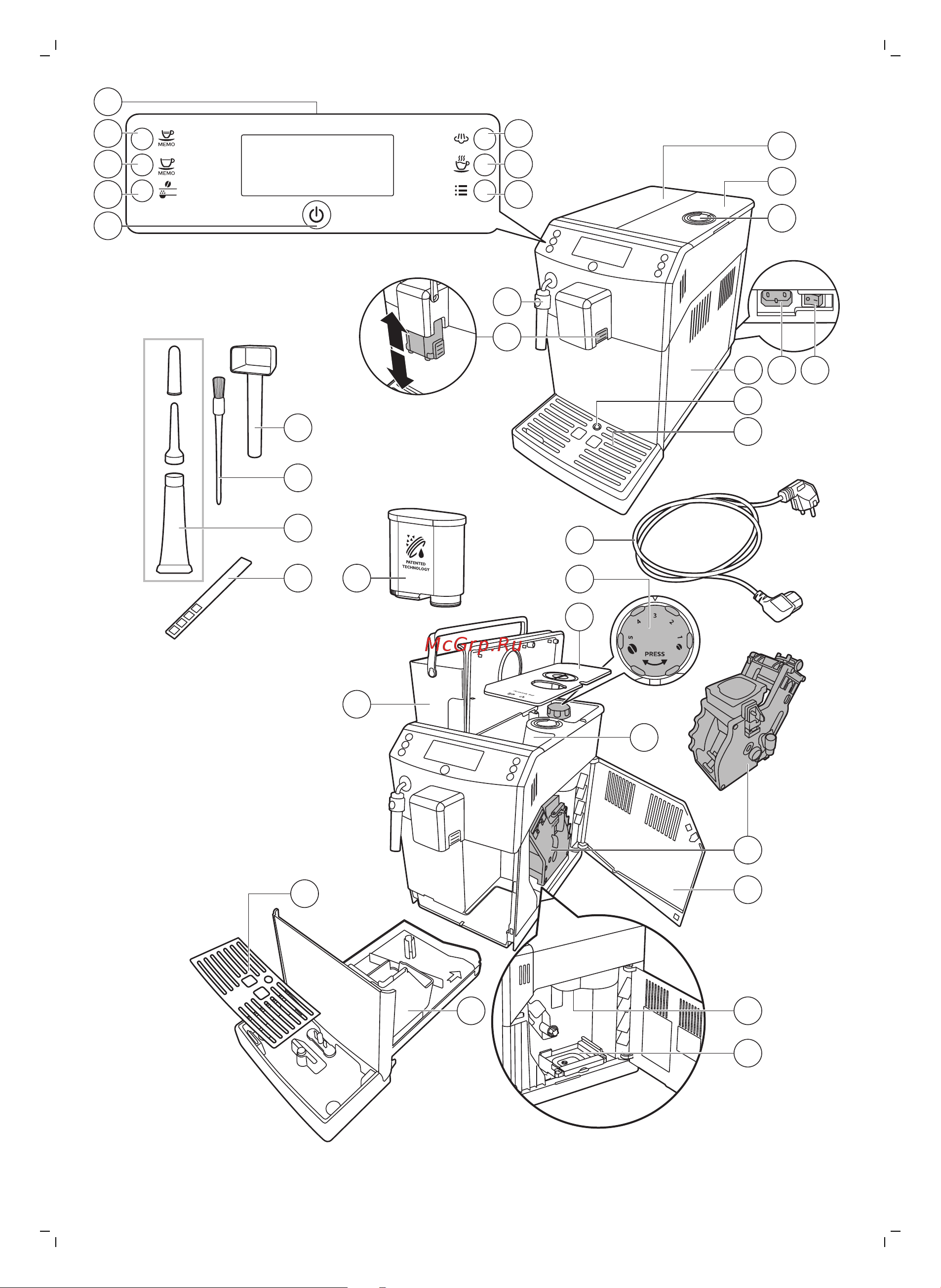 Philips EP3510 Руководство по эксплуатации онлайн [2/26] 727316