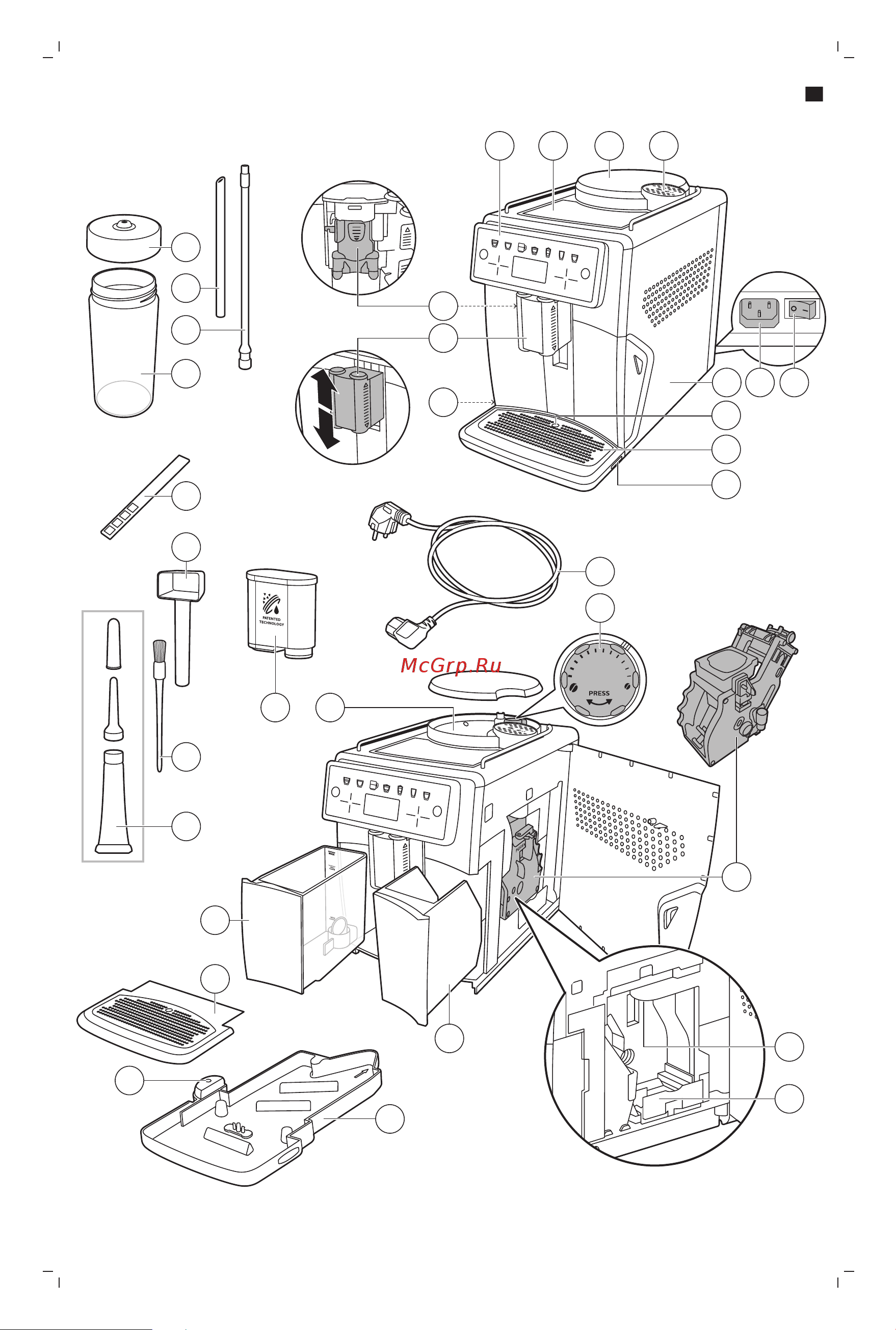 Philips SM7580 Saeco Xelsis Руководство по эксплуатации онлайн [2/21] 727474