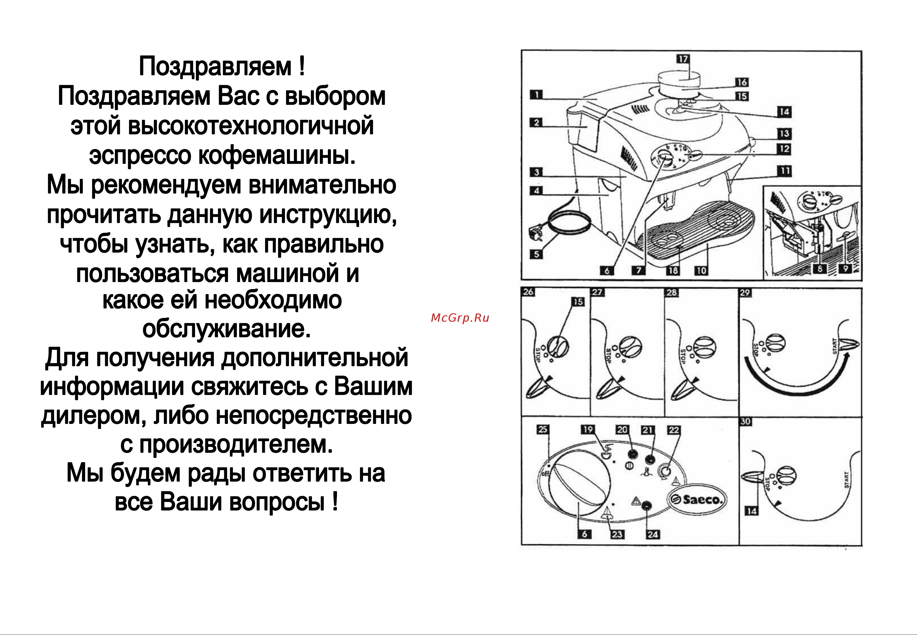 Saeco C@fe.it Руководство по эксплуатации онлайн [2/9] 727481