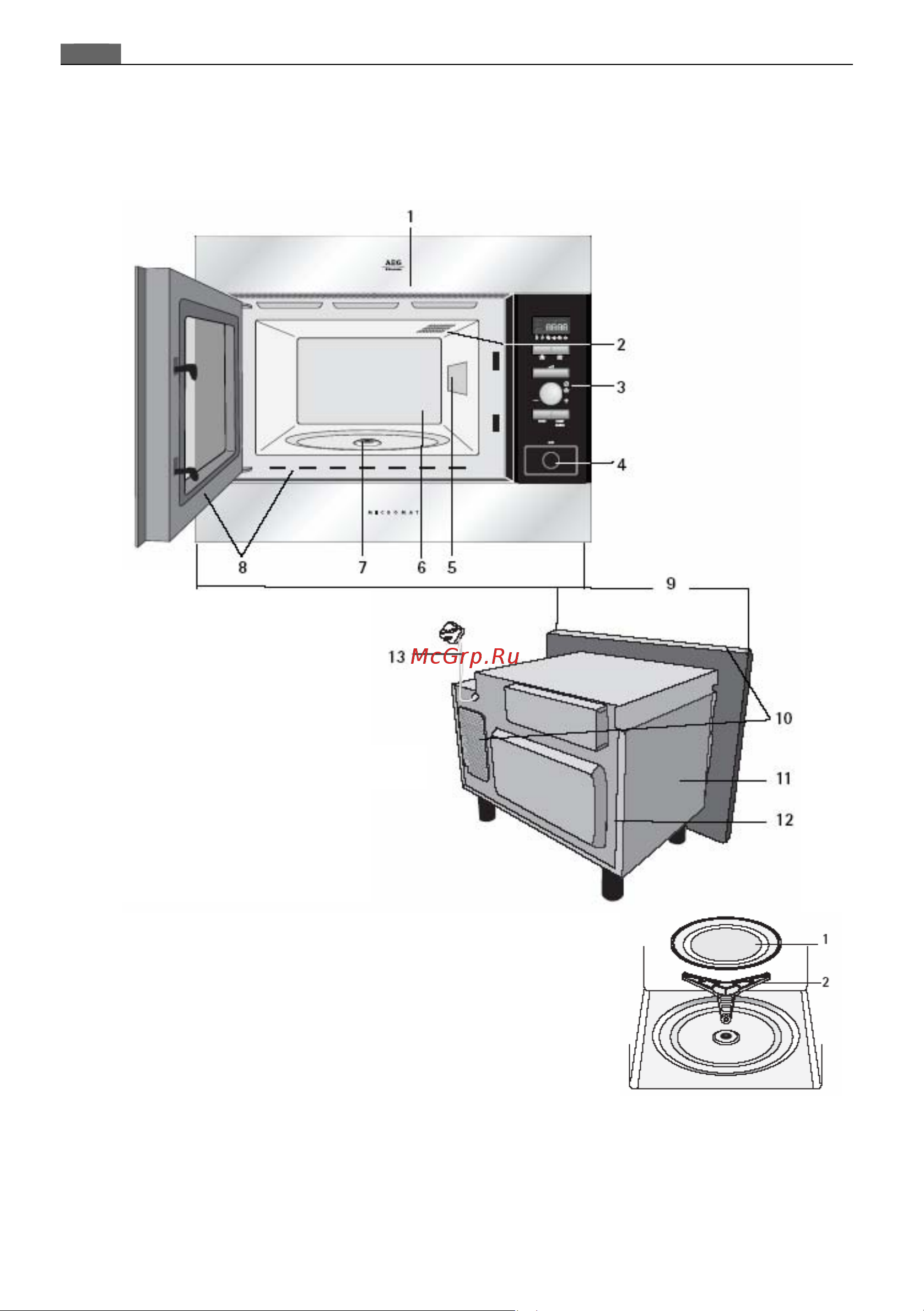 AEG MC2662E [11/55] Микроволновая печь и ее принадлежности
