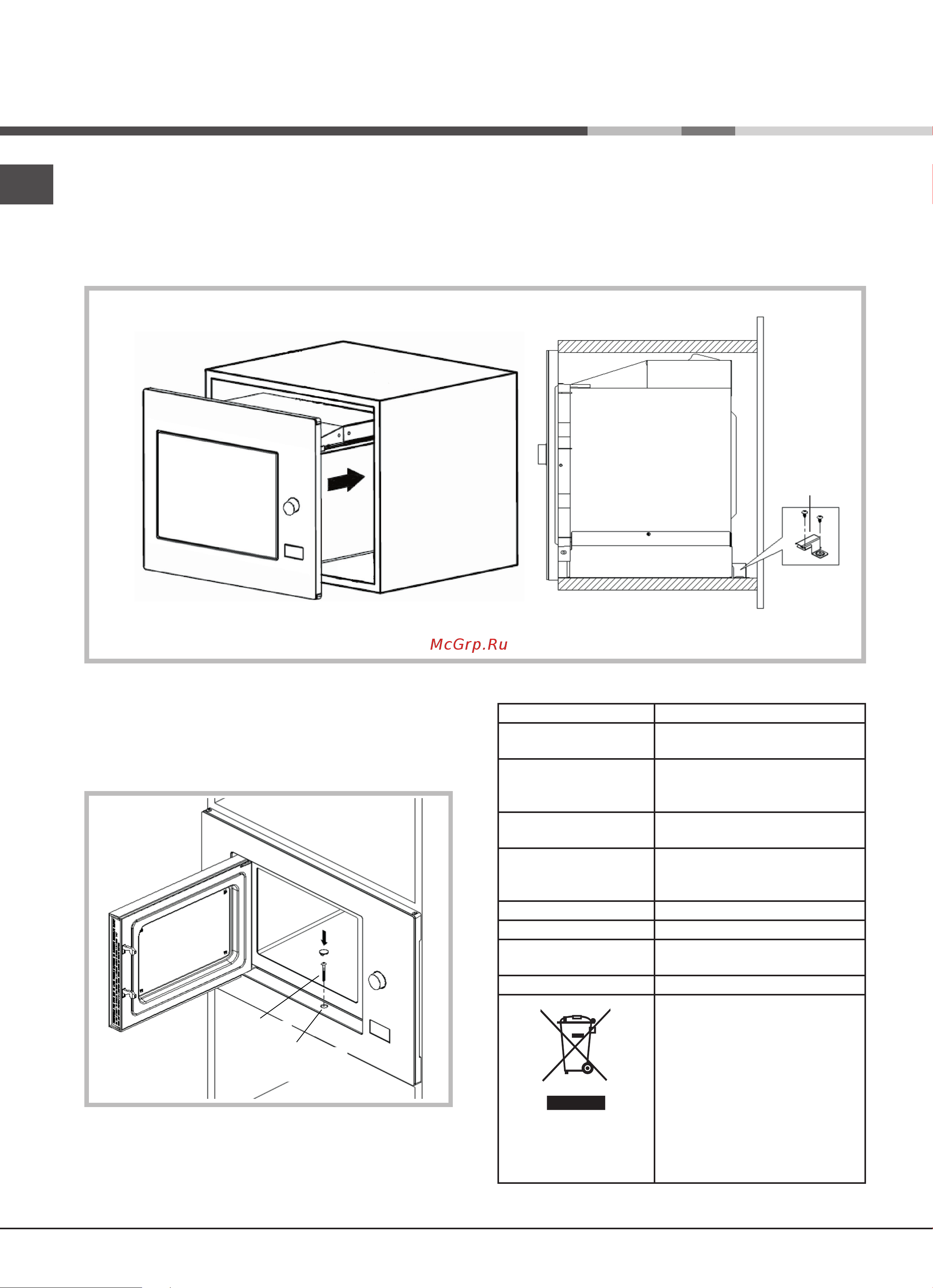 Hotpoint-Ariston MWK 222.1 K HA [4/16] Установка