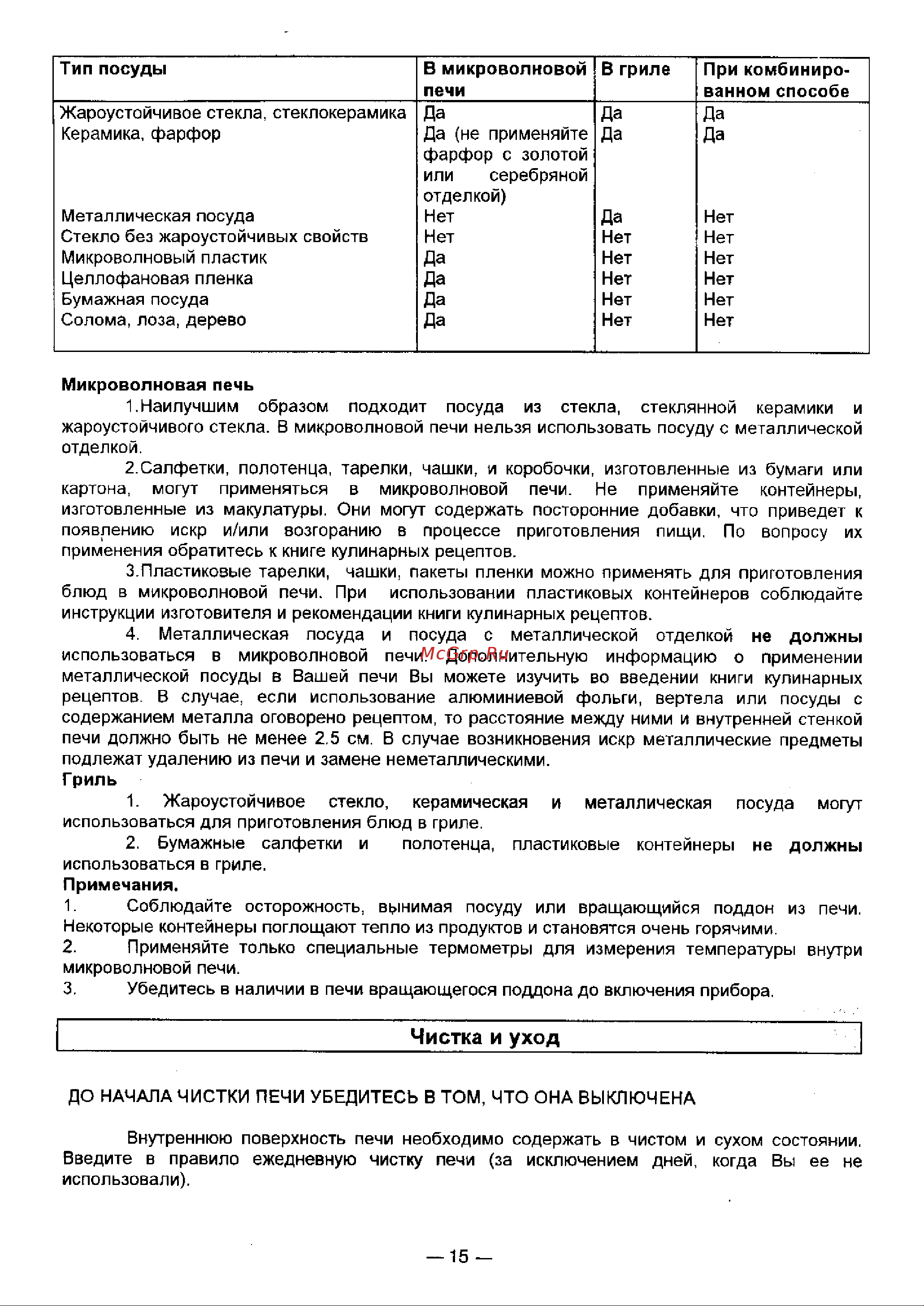 LG MG-5807C Руководство по эксплуатации онлайн [15/26] 728132