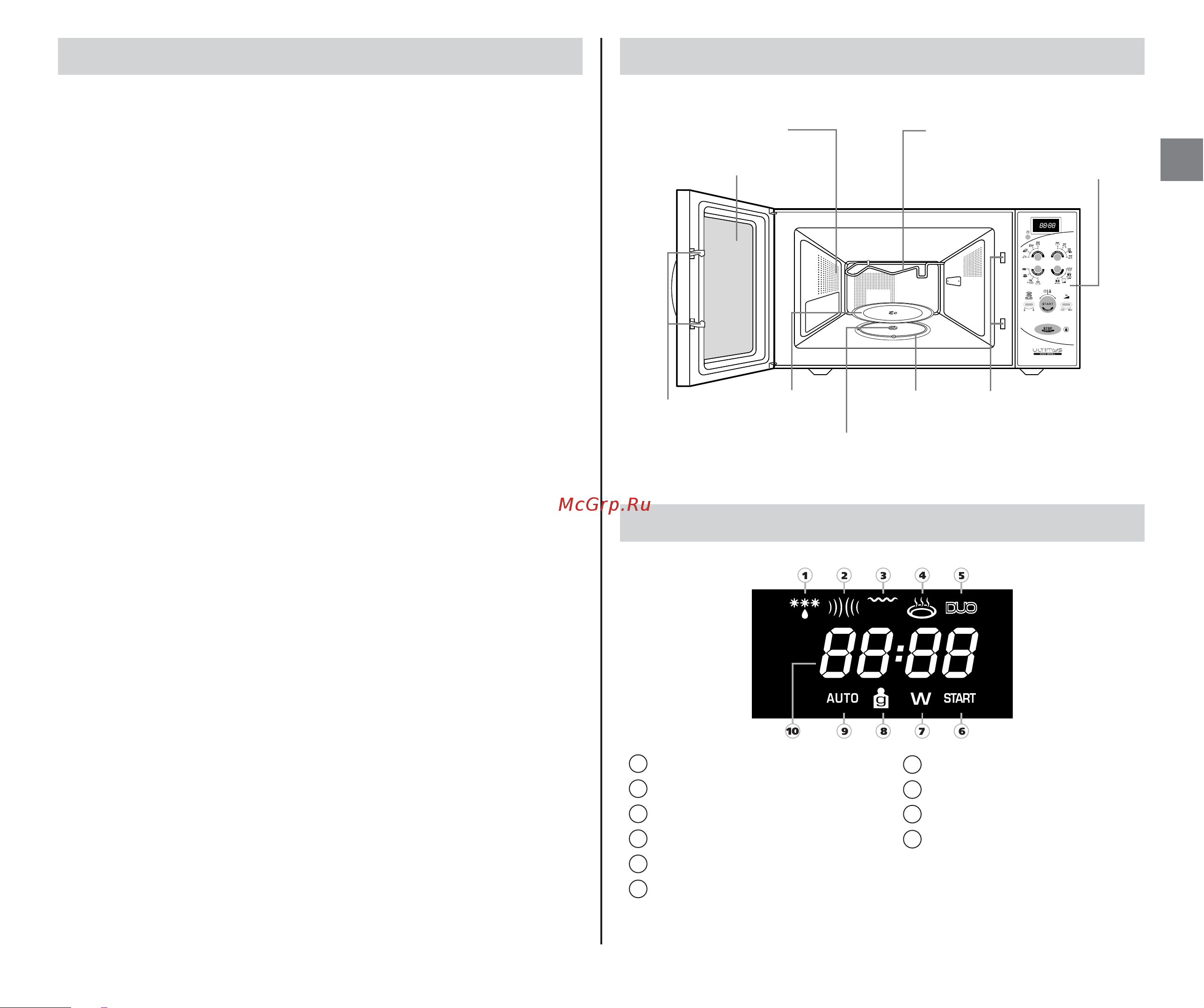 Moulinex AFM 443 Ultimys Duo Grill [20/140] Appliance description