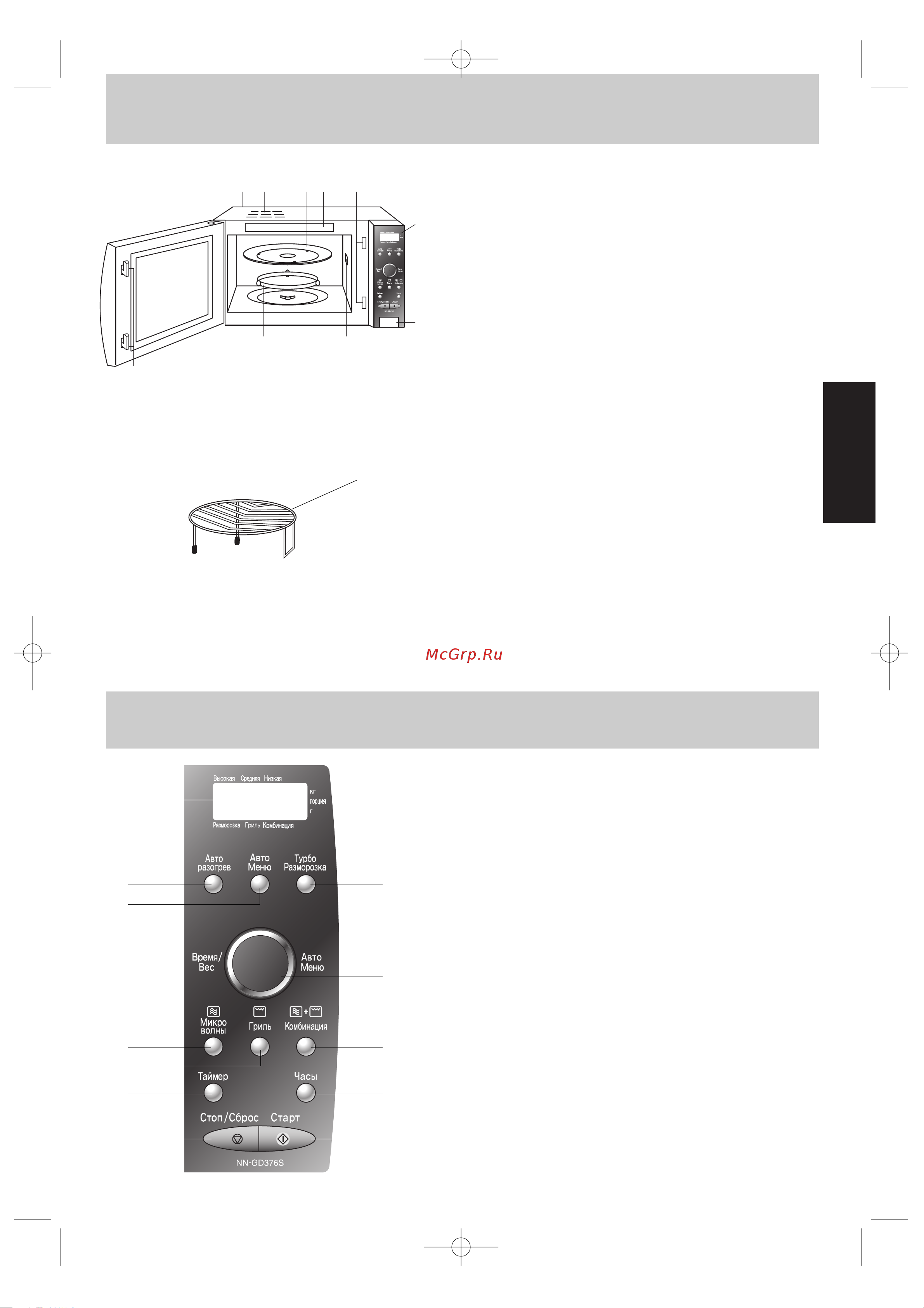 Panasonic NN-GD376SZPE [5/40] Панель управления