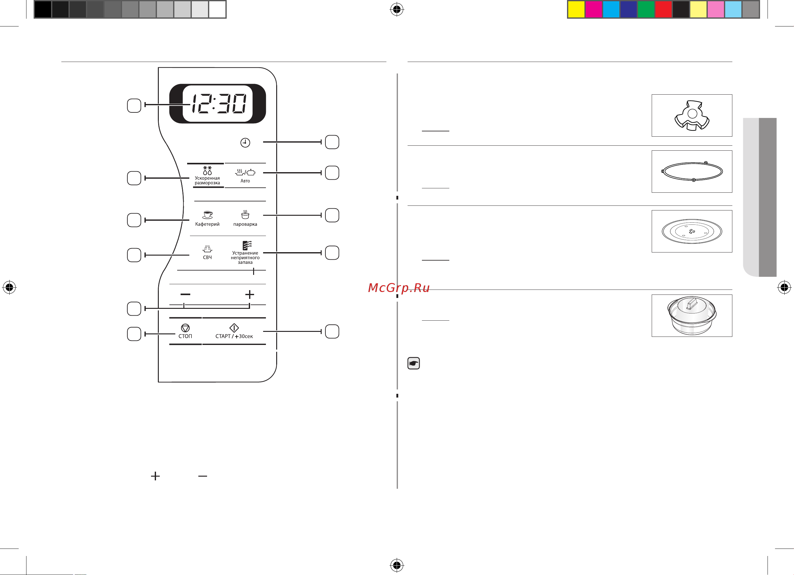 Samsung ME83GR [3/18] Панель управления