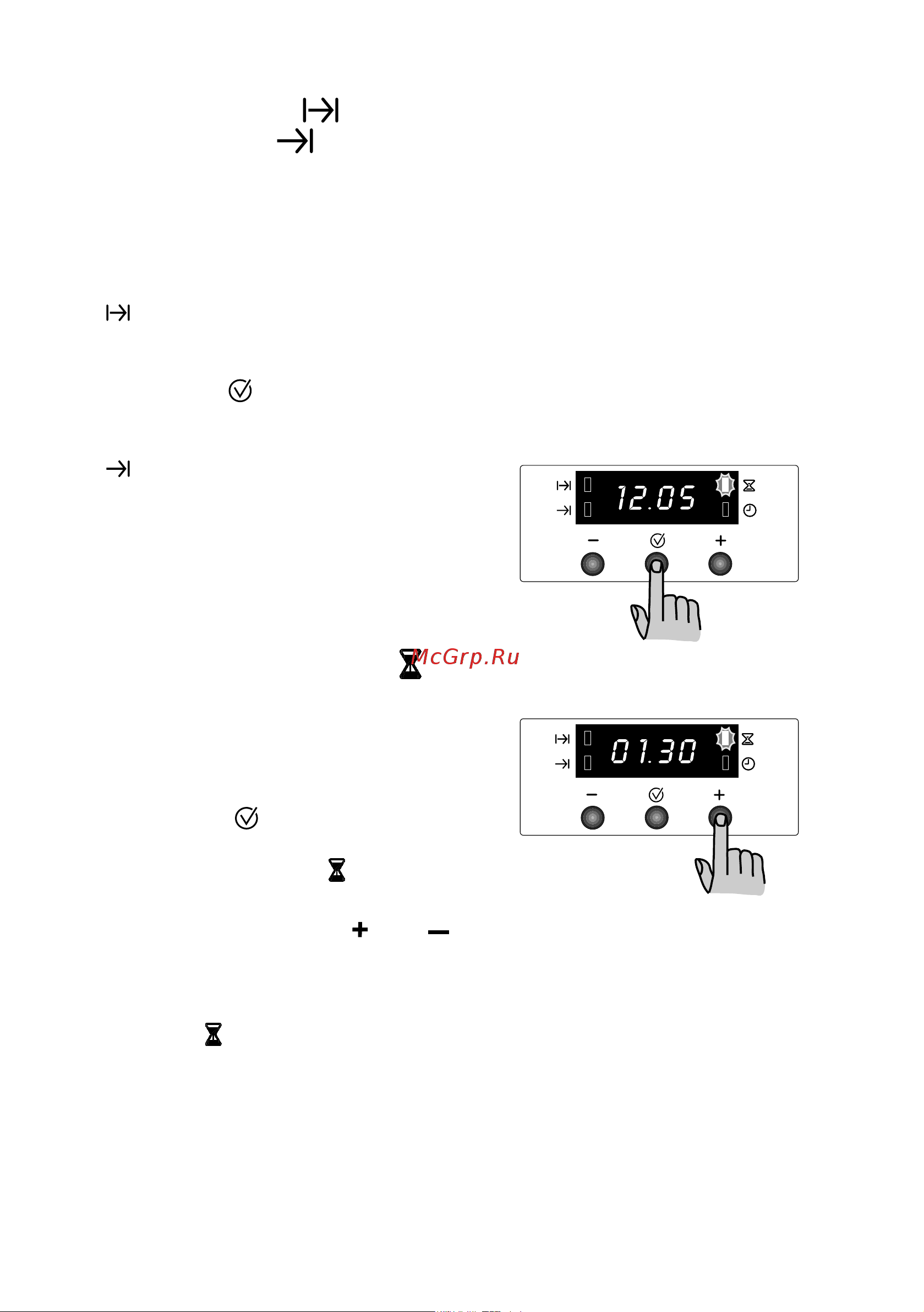 Electrolux EKM 60350 X [15/88] Cooking duration and end of cooking time combined