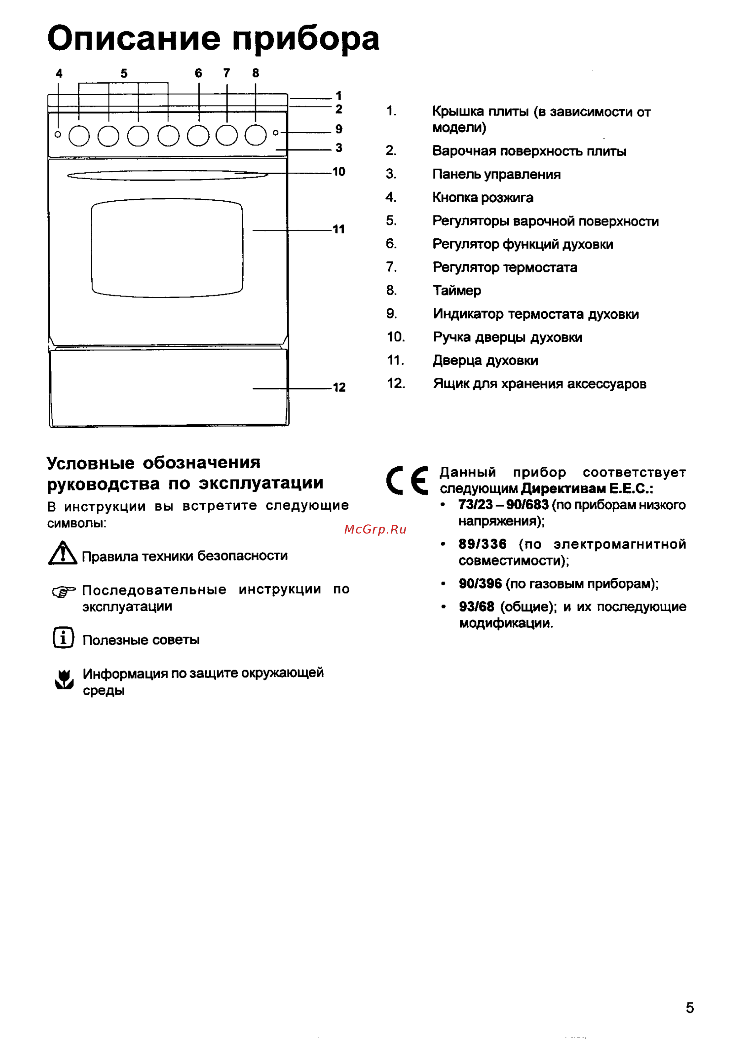 Electrolux EKM 6600 GW (GX) Руководство по эксплуатации онлайн [5/20] 730105