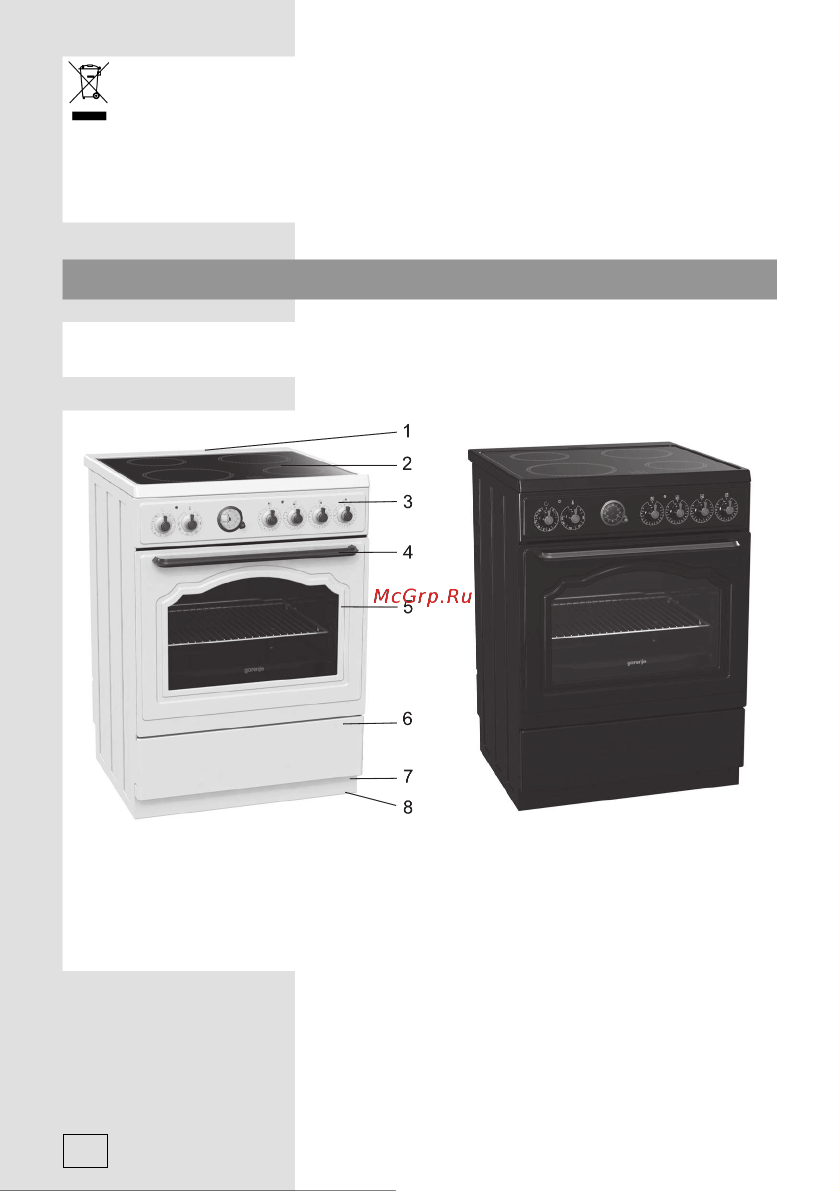 Gorenje EC67CLI [8/52] Описание прибора