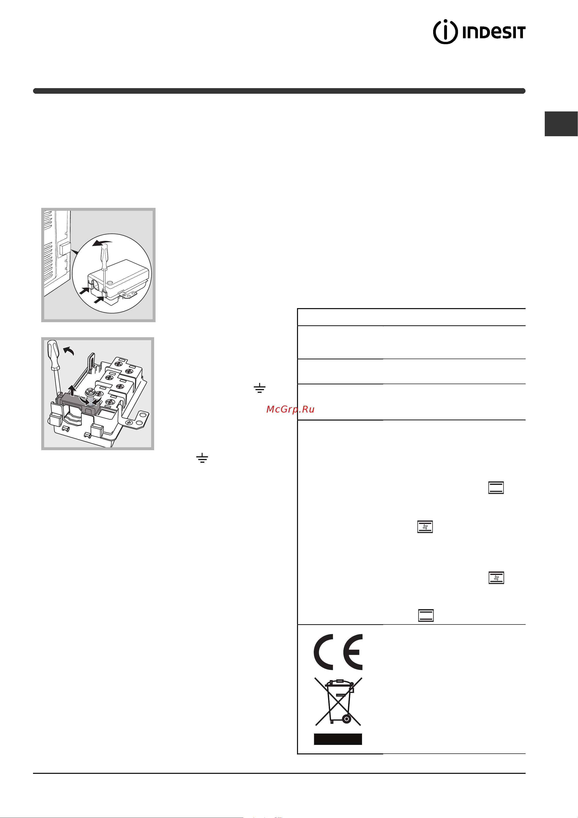 Indesit 7OFIM 53K.A_IX [3/20] Electrical connections
