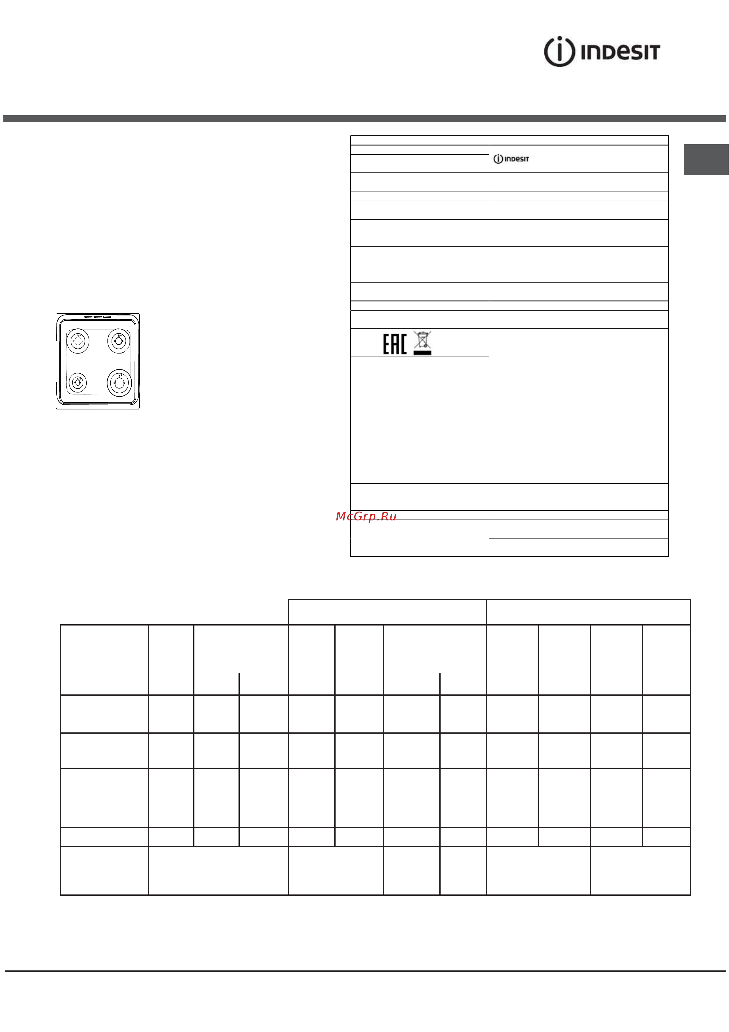 Indesit I5GG0 (W) [5/24] 48 49 8