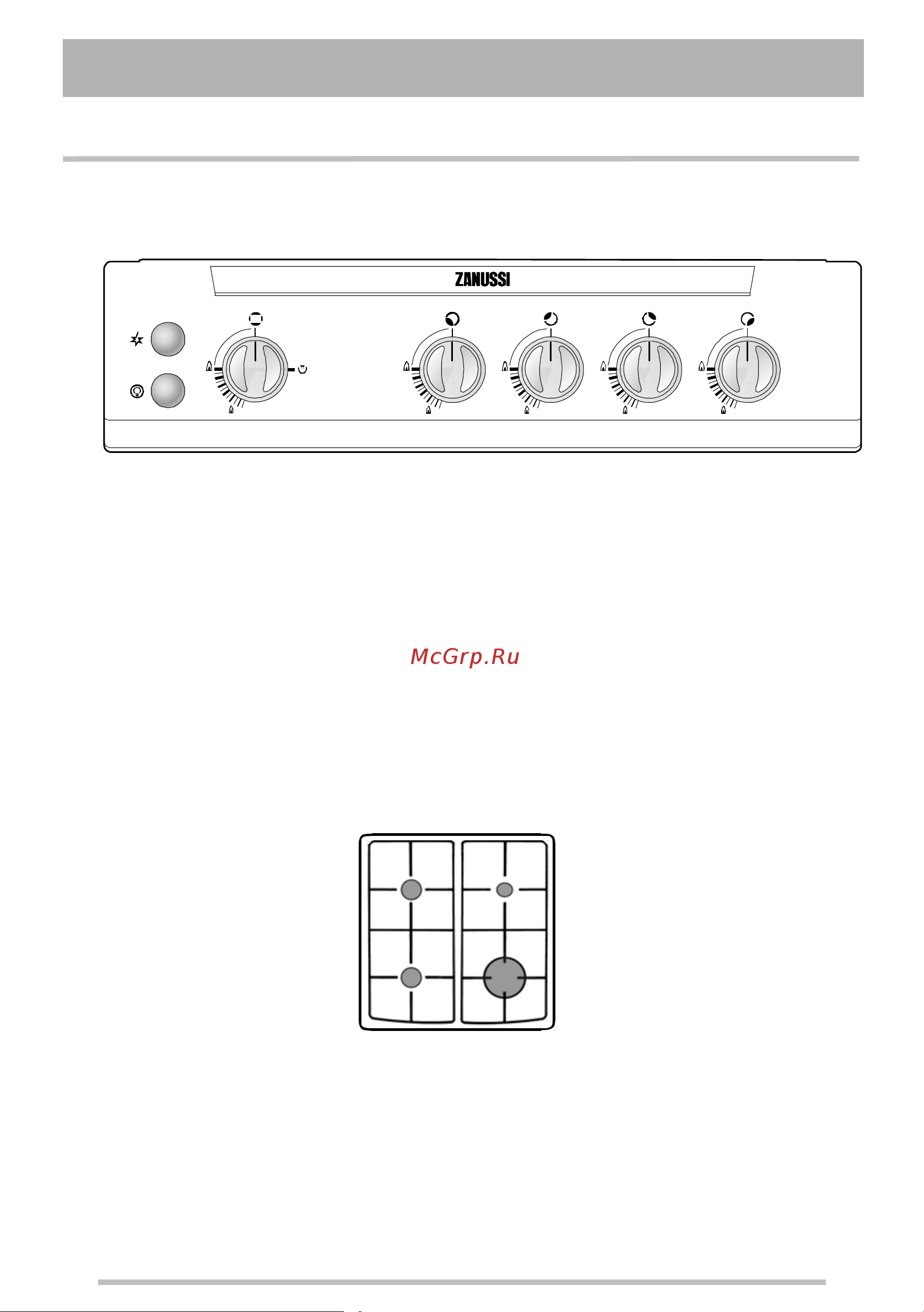 Zanussi ZCG 568 GW1 [6/28] Ѝустройствоѝплиты ѝ