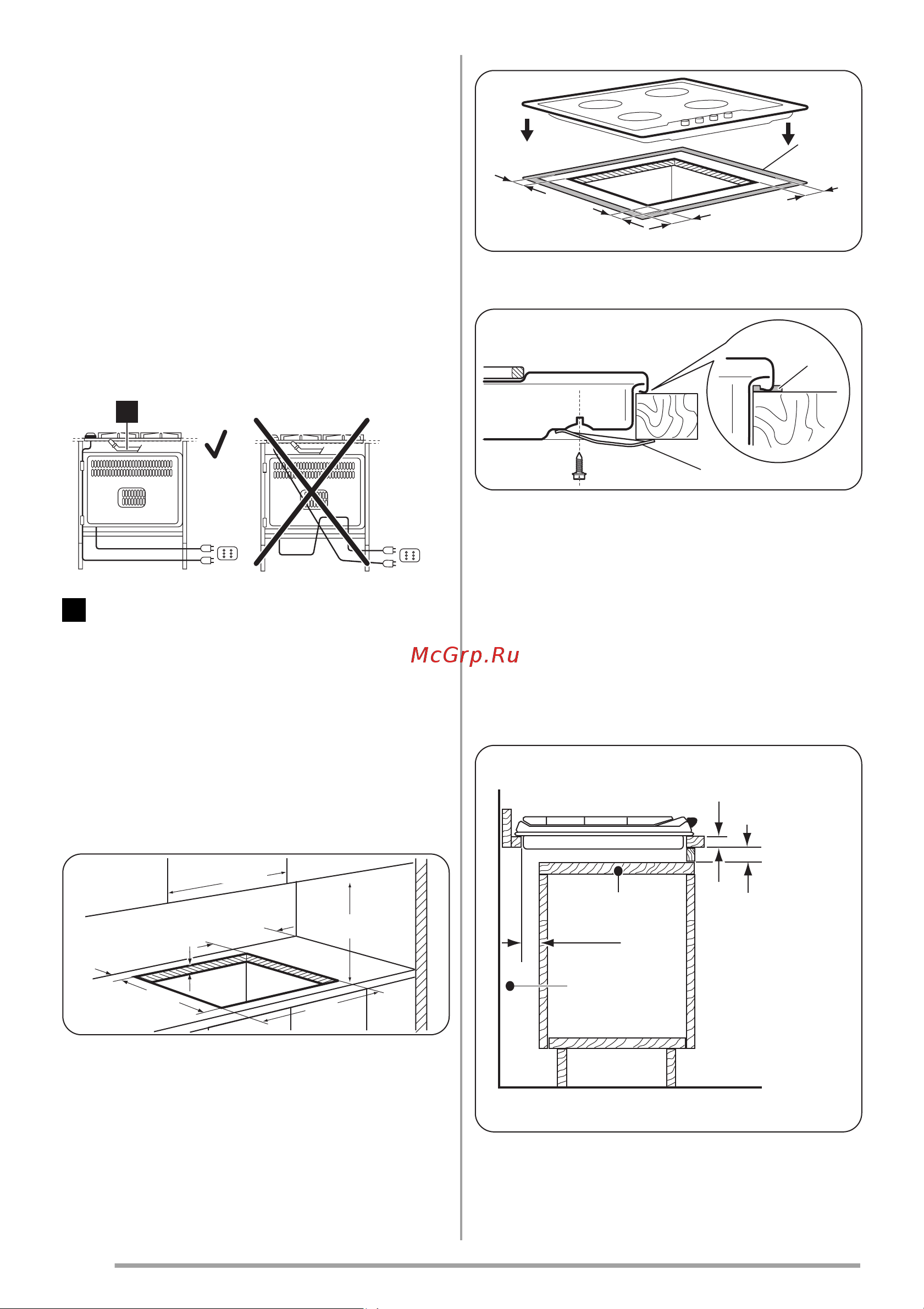 Zanussi ZGF646CT [32/40] Možnosti zabudovania
