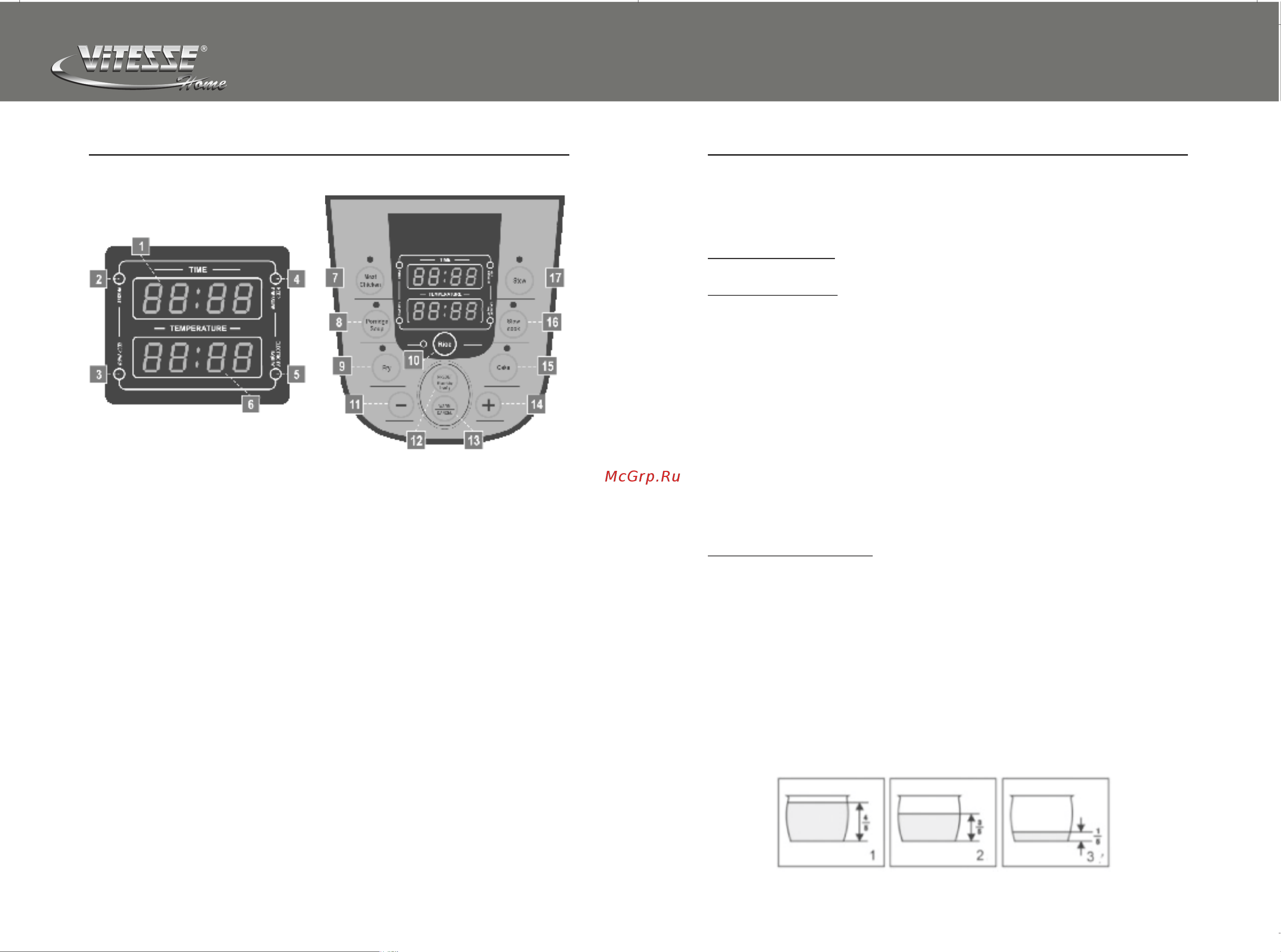 Vitesse VS-525 [4/14] Control panel introduction