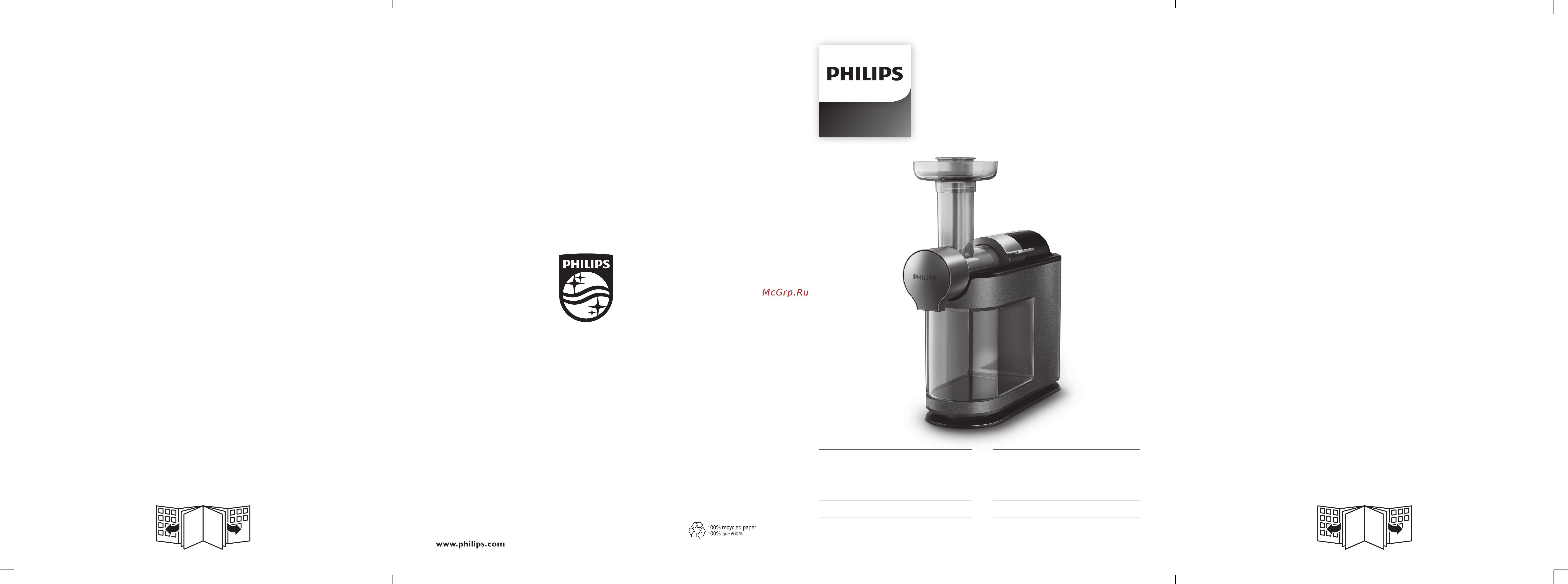 Philips HR1932 Руководство по эксплуатации онлайн