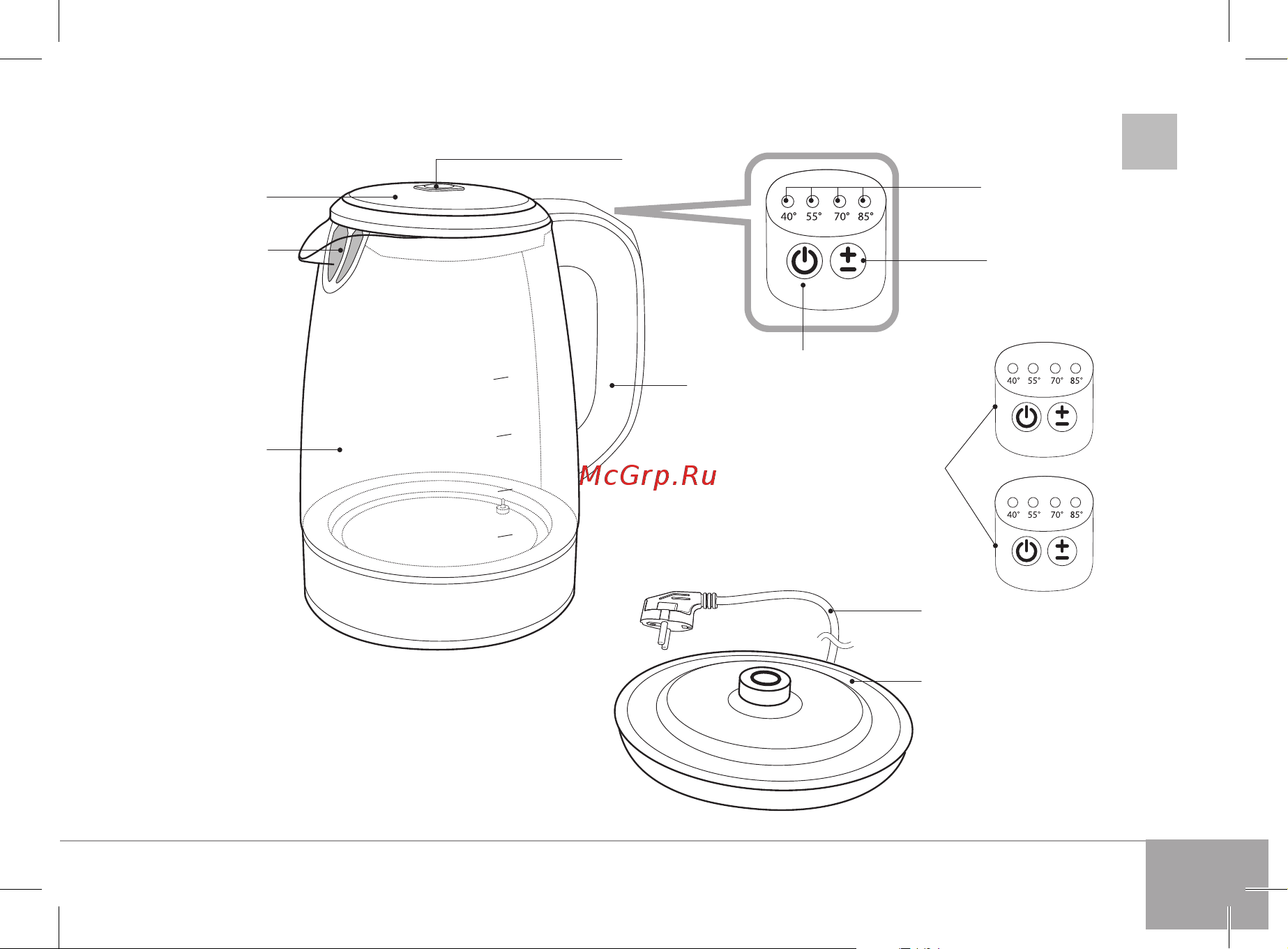 Redmond RK-G202S SkyKettle Руководство по эксплуатации онлайн [3/40] 731787