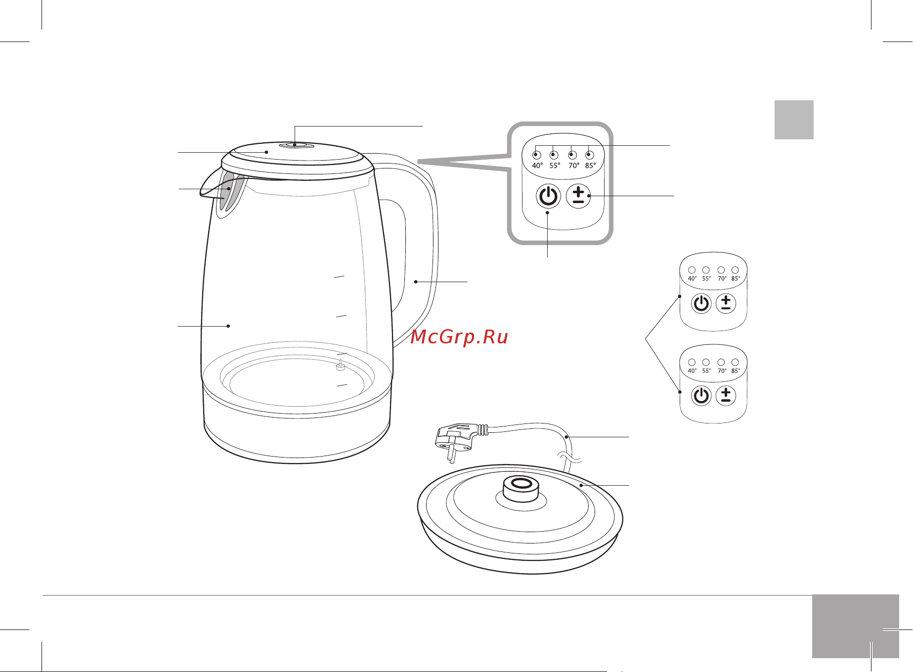 Redmond RK-G203S SkyKettle Руководство по эксплуатации онлайн [3/40] 731788