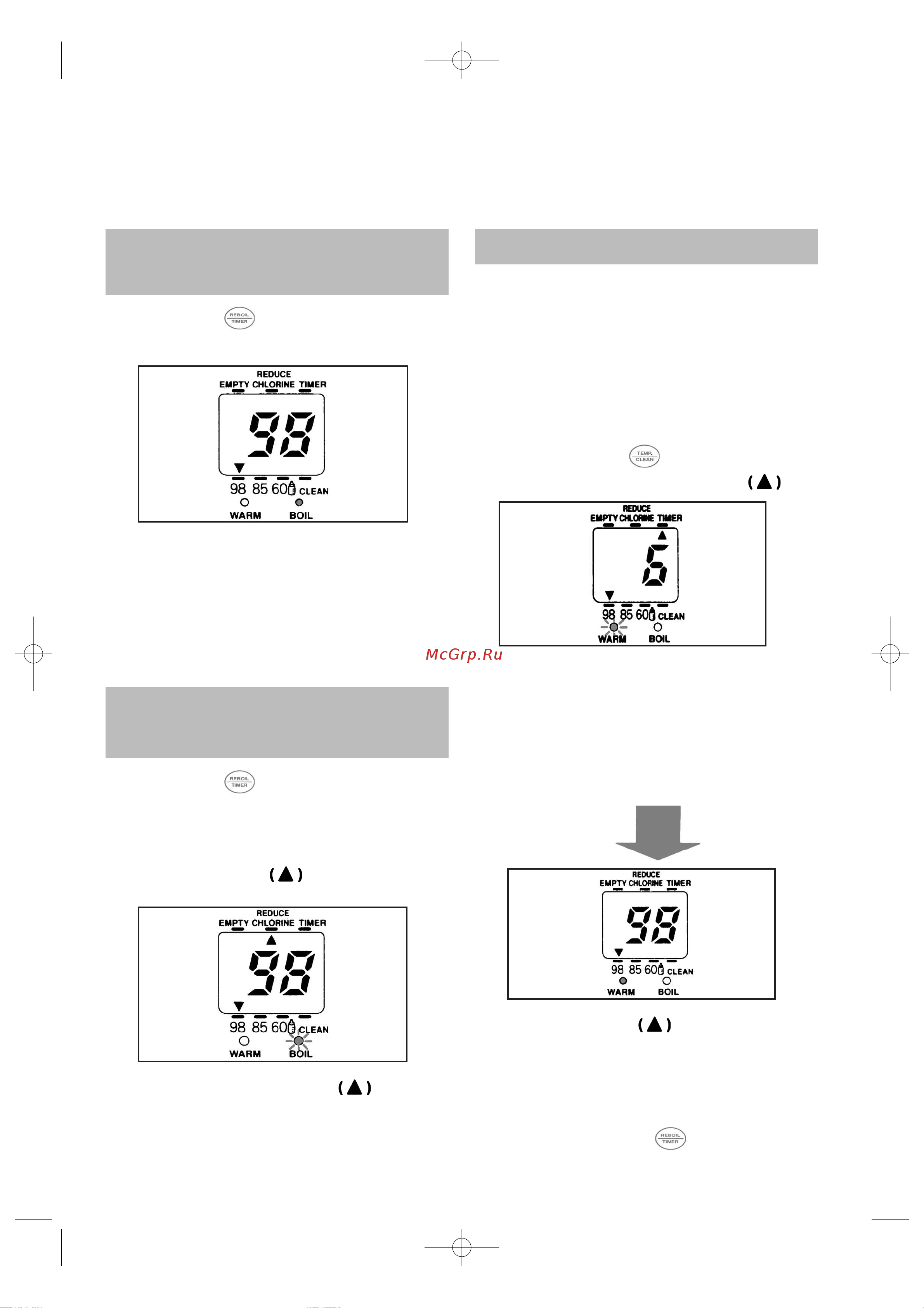 Toshiba PLK-25DLTR (W) [10/13] Ïîâòîðíîå êèïß åíèå óìåíüøåíèå ñîäåðæàíèß õëîðà óñòàíîâêà òàéìåðà