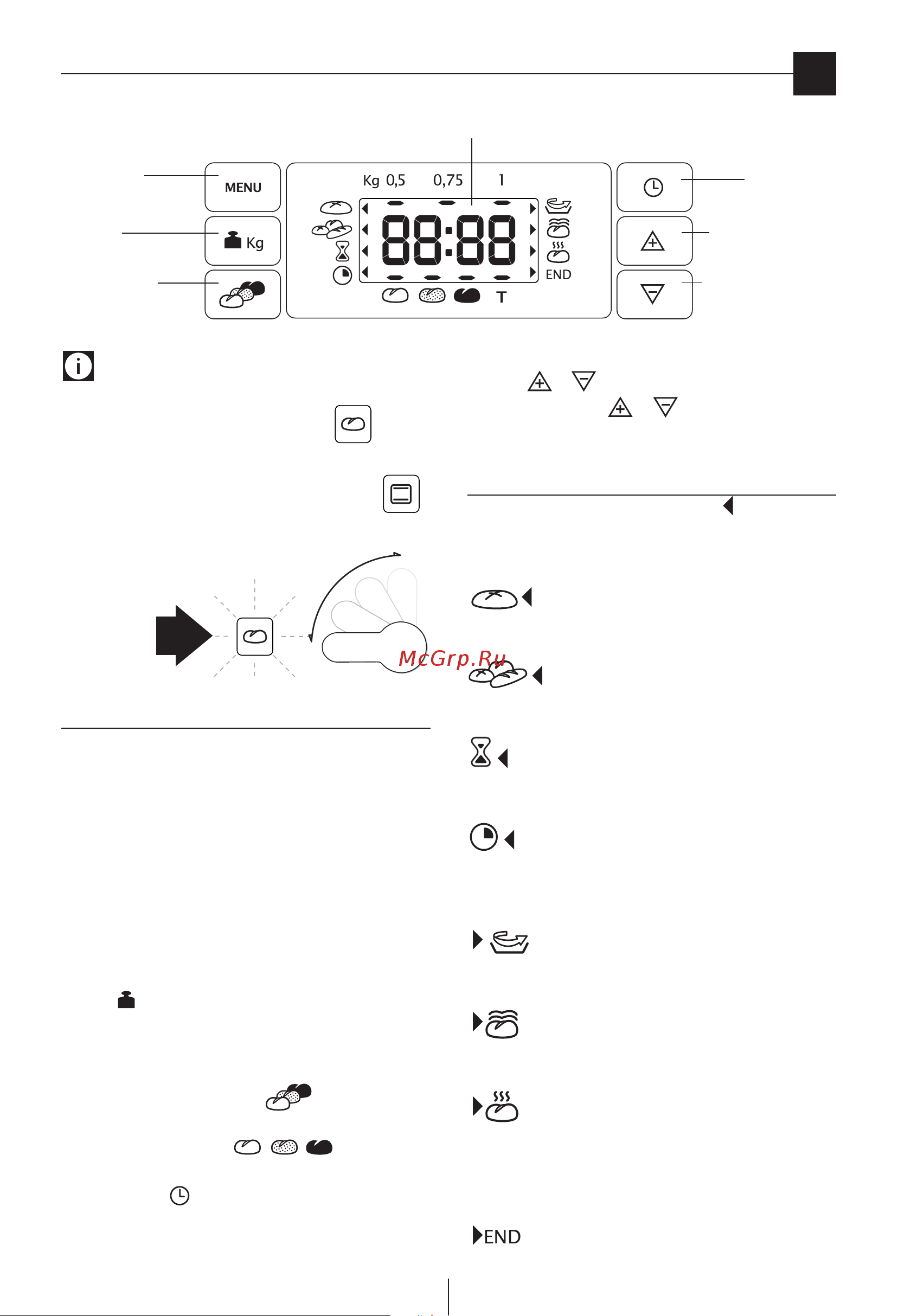 Delonghi EOB2071 PANGOURMET [10/31] Использование аппарата в качестве хлебопечк