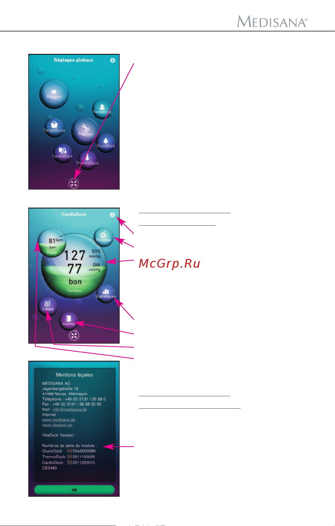 Medisana CardioDock 2 [94/222] Mise en service 5 application