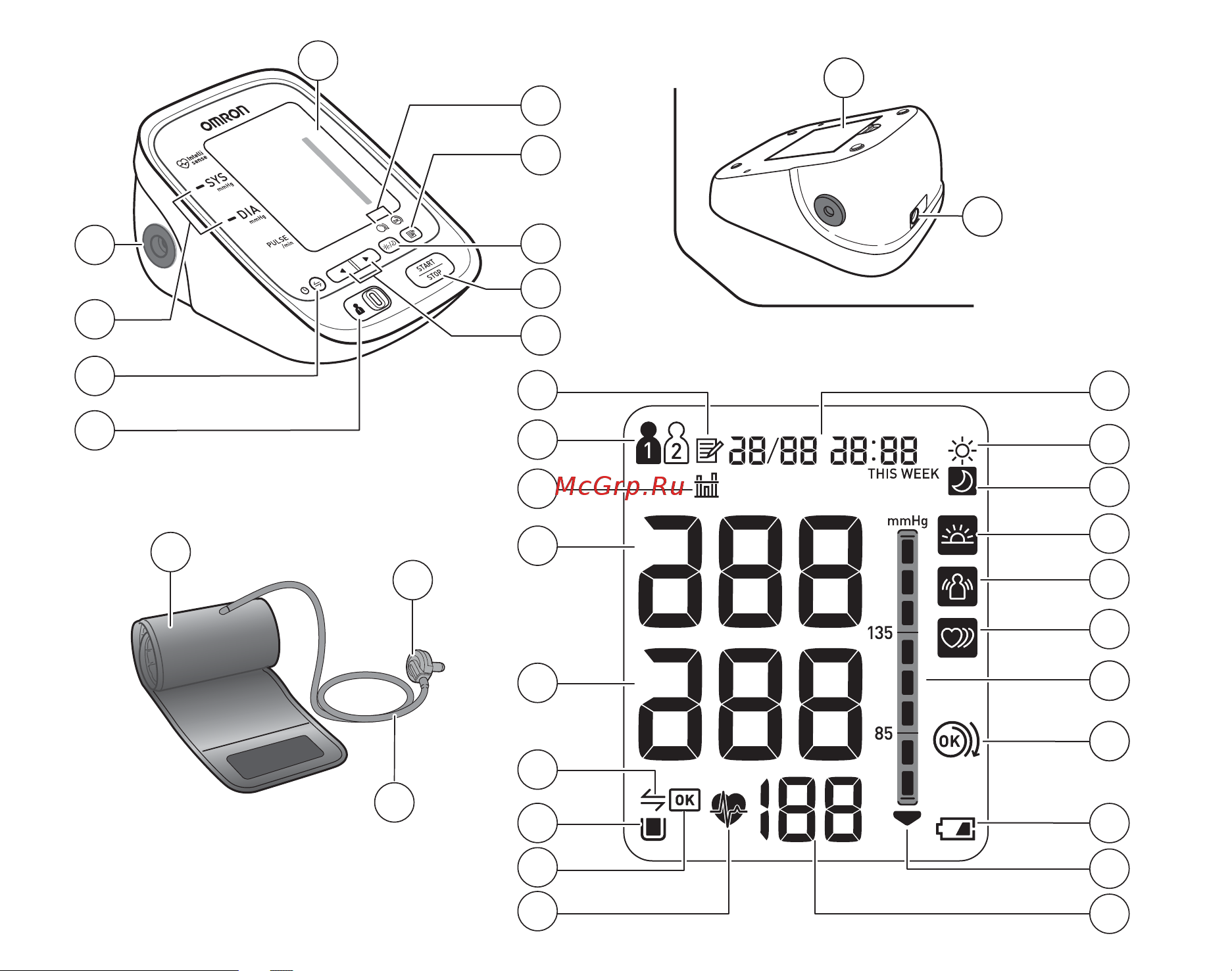 Omron M7 Intelli IT (HEM-7322T-E) Руководство по эксплуатации онлайн [3/60] 732044